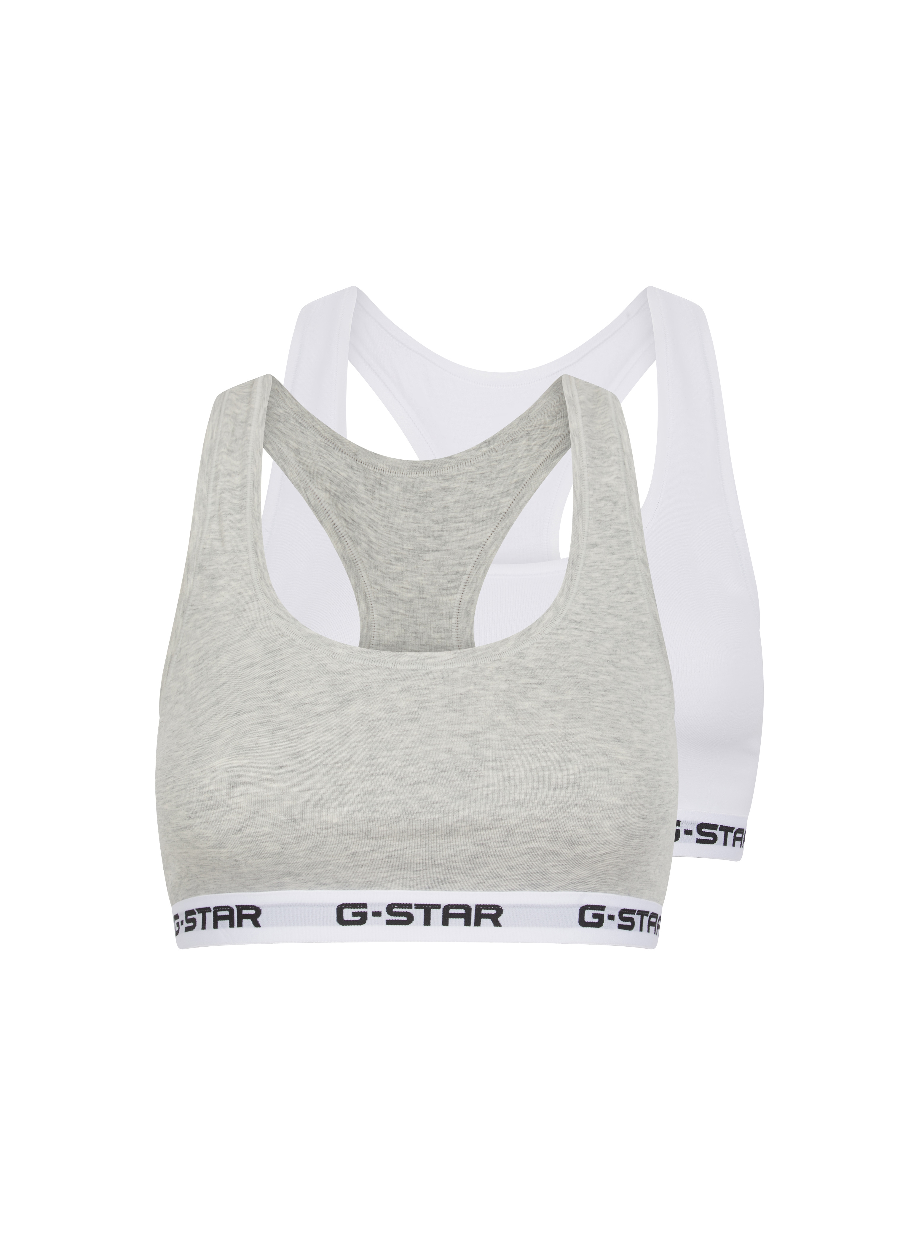 G-STAR Bralette "CARNELIAN, BRAS 2 PACK RACERBACK" Packung, 2 Stk. mit Logo-Saum