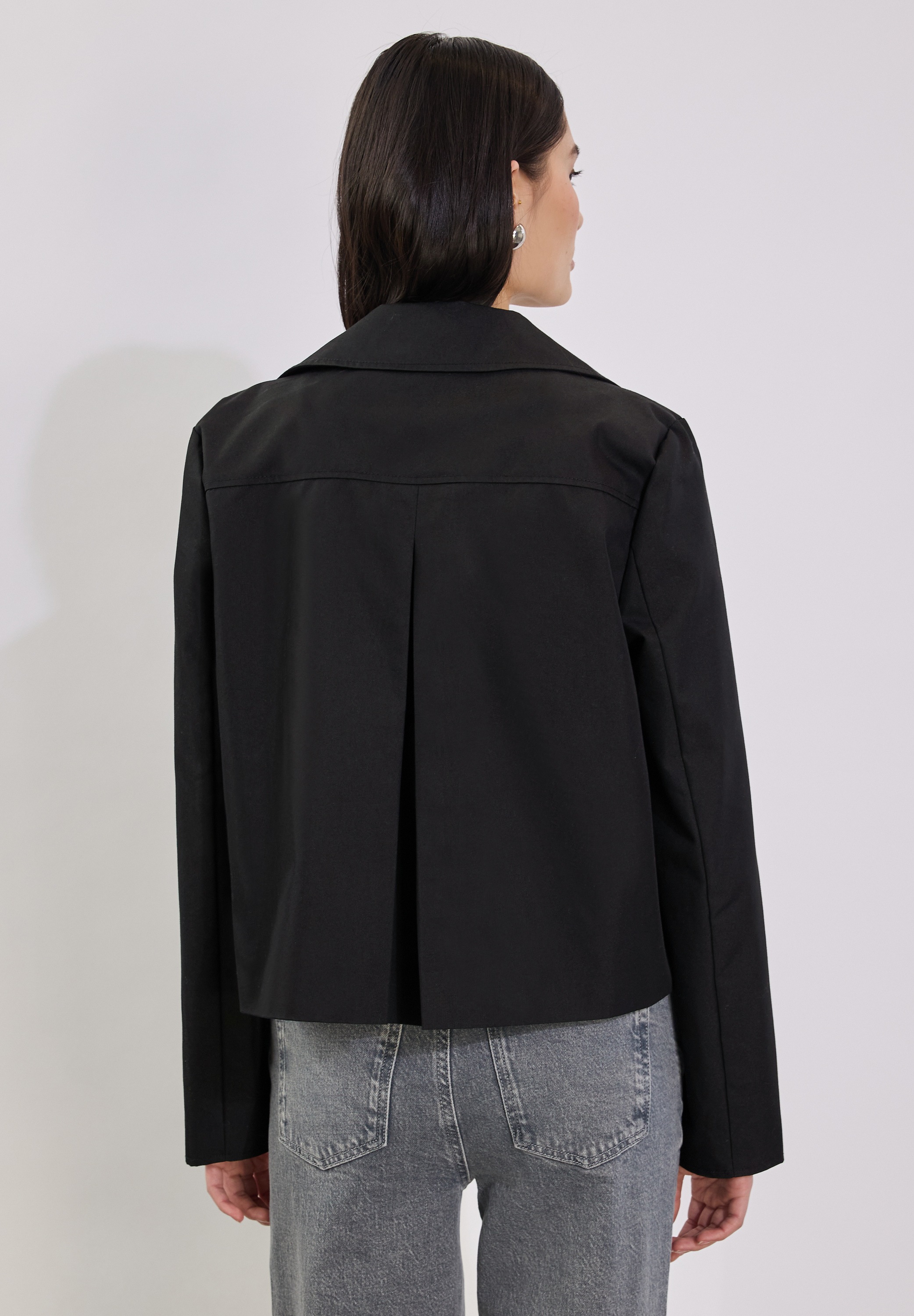 STREET ONE STUDIO Kurzjacke, ohne Kapuze, mit Reverskragen