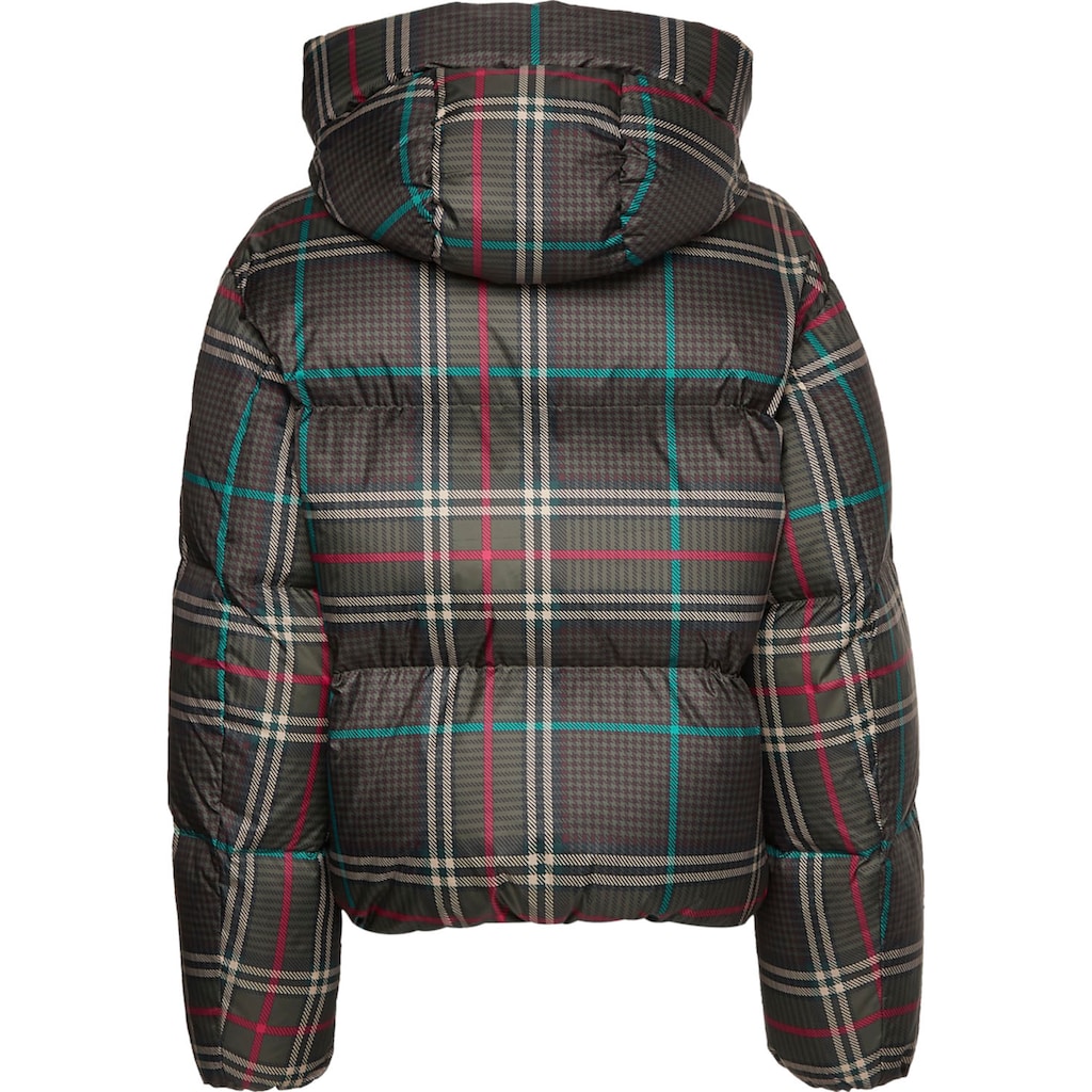 Tommy Hilfiger Steppjacke »PRINTED CHECK REDOWN PUFFER JKT«, mit Kapuze