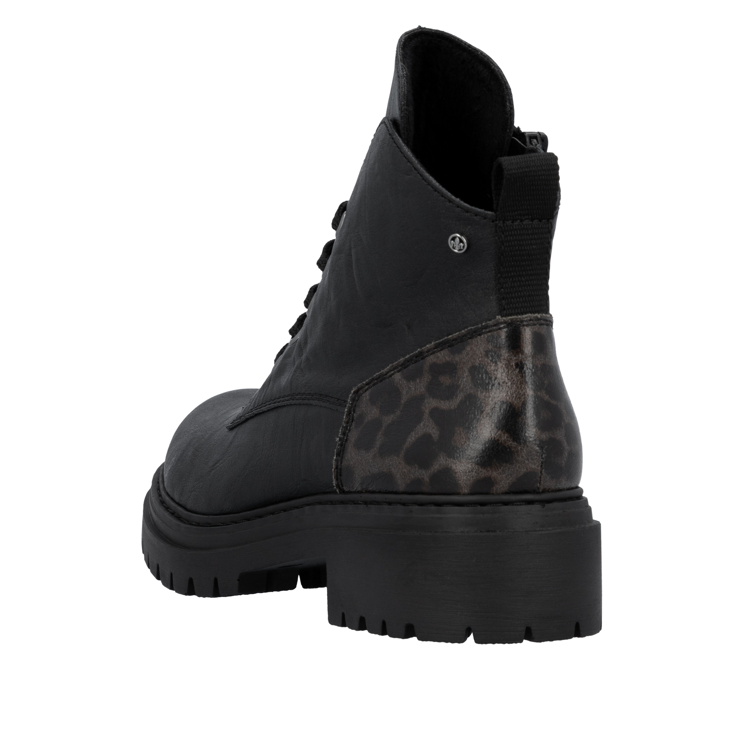 Rieker Schnürboots, Schnürstiefelette, Profilsohle, mit praktischem Innenreißverschluss