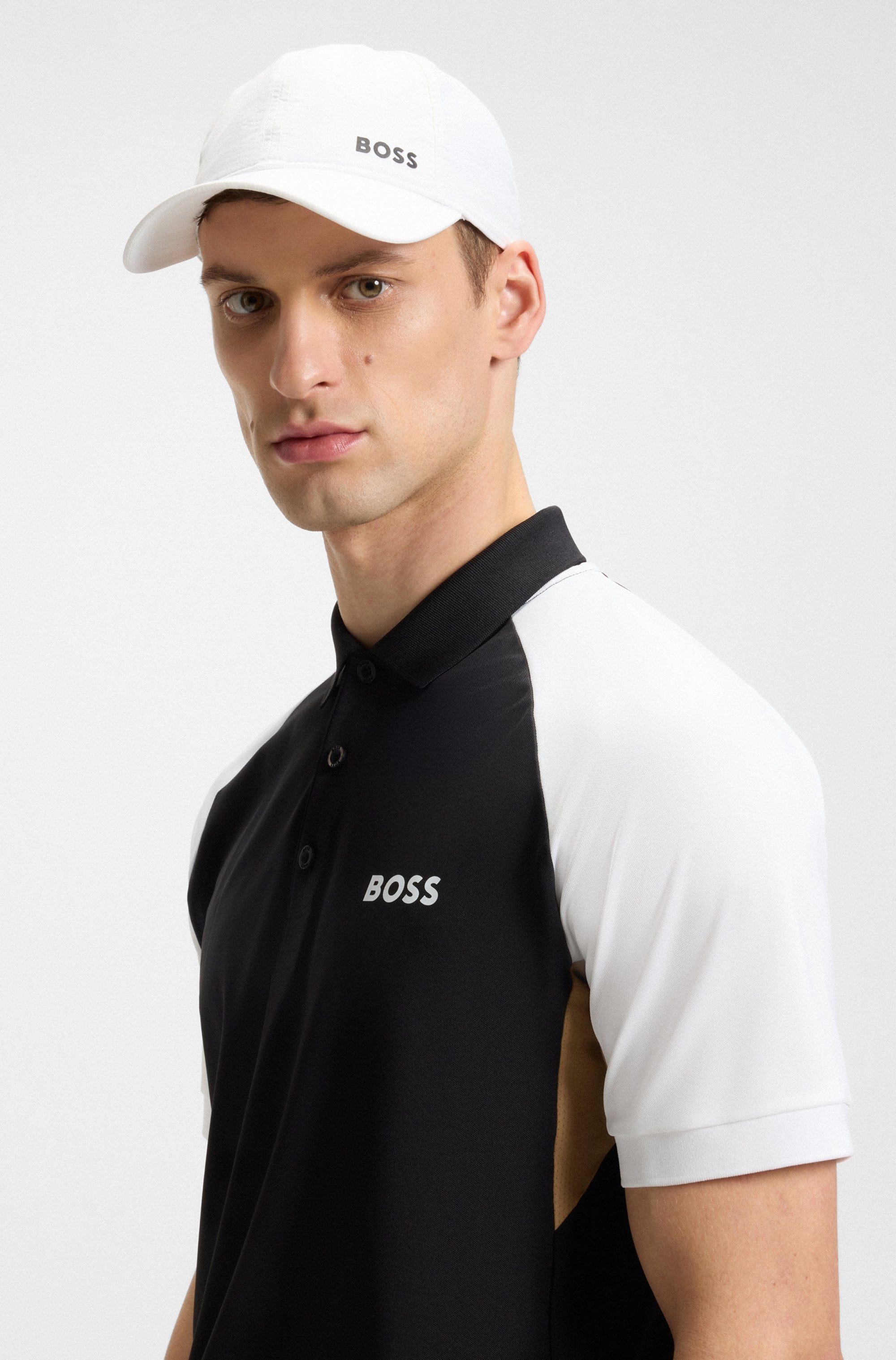 BOSS GREEN Fitted Cap »Lach-RS« Technical Sport Ripstop, UV-Protection, Weite verstellbar, unisex