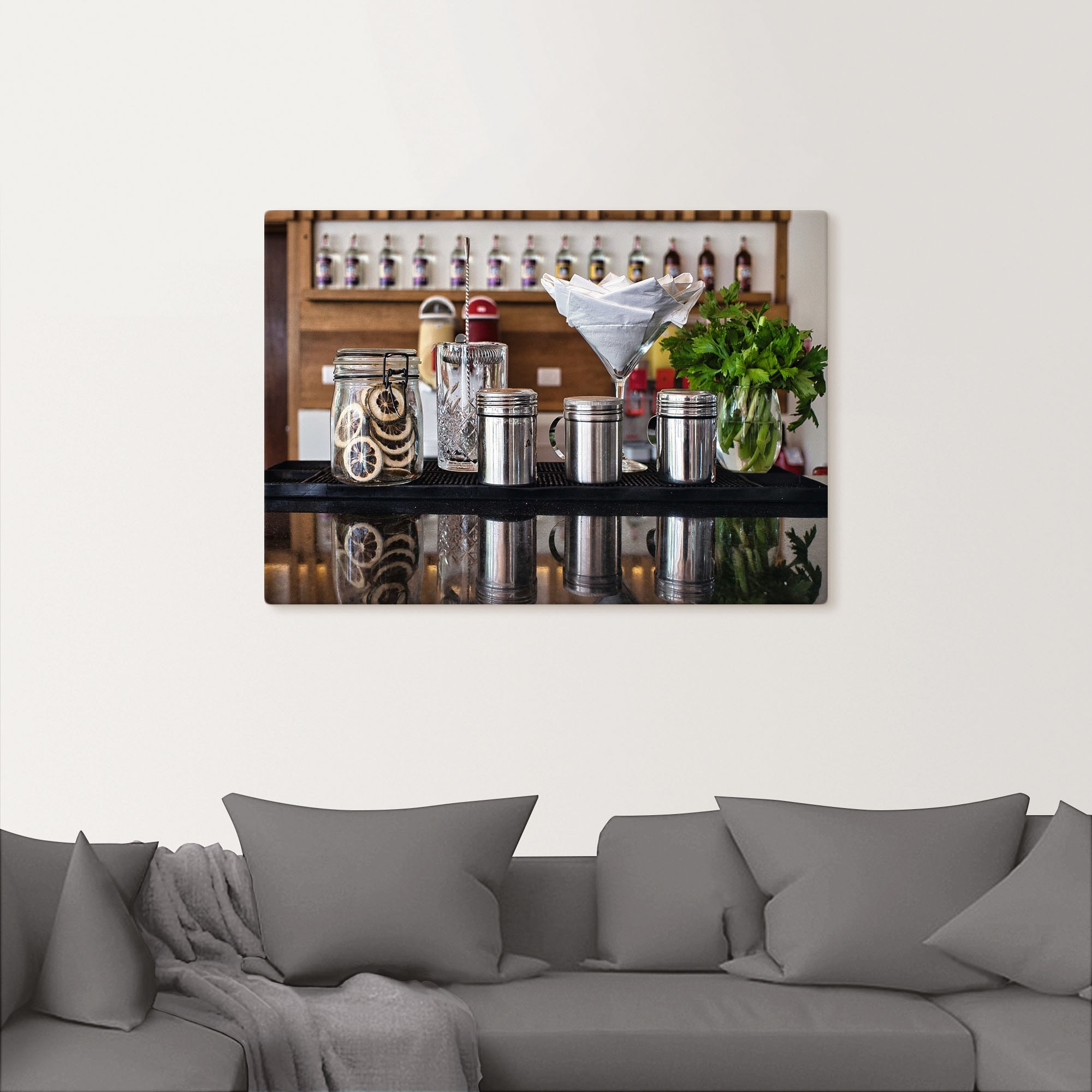 Artland Wandbild bestellen Poster Wandaufkleber (1 als Größen Mixing«, versch. in Leinwandbild, Cocktail, »Bartheke St.), BAUR | Cocktail oder Alubild
