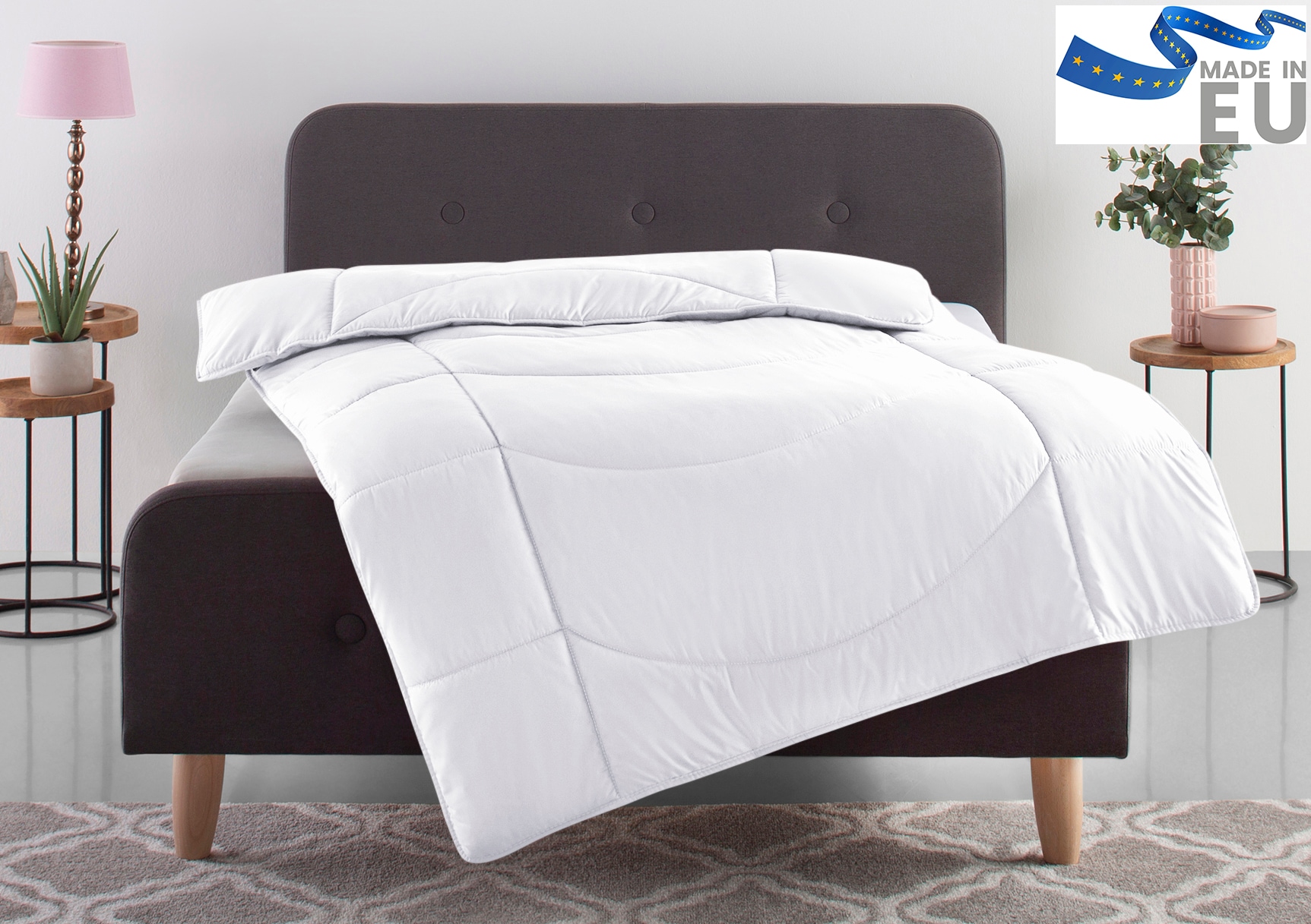 my home Microfaserbettdecke "Microlux, Bettdecke 135x200 cm, 155x220 cm, 20 günstig online kaufen