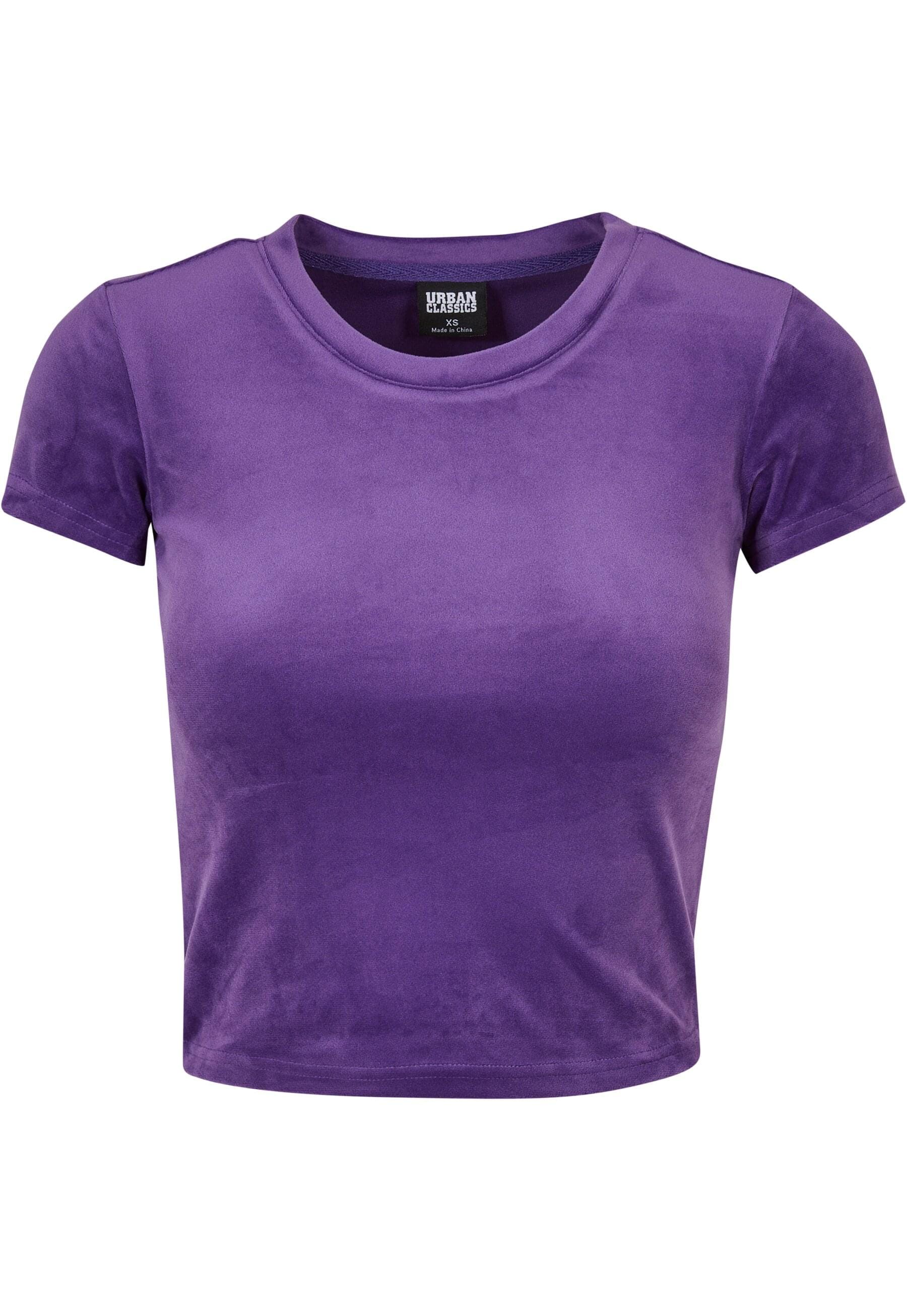 T-Shirt »Urban Classics Damen Ladies Short Velvet Tee«, (1 tlg.)