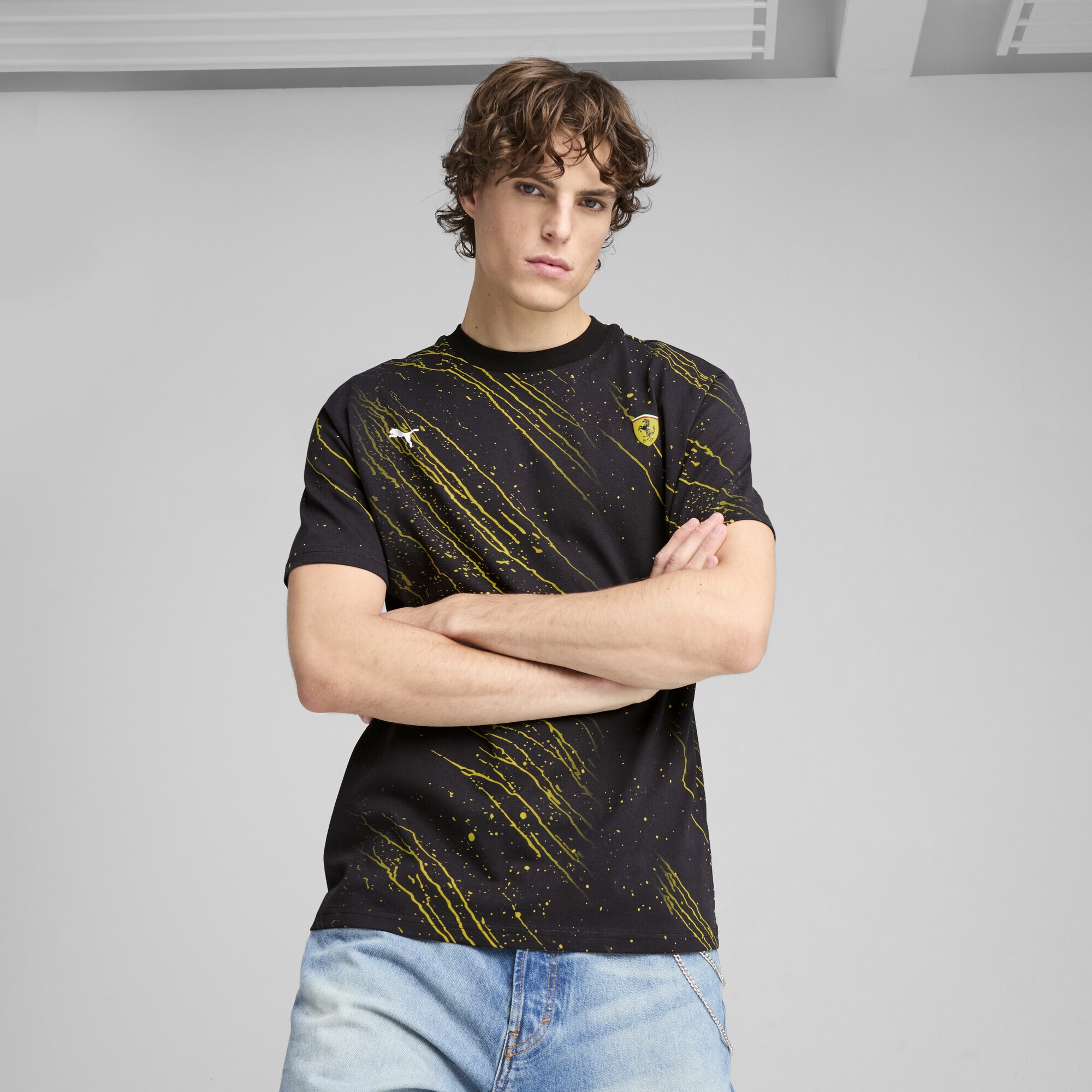 PUMA T-Shirt »Scuderia Ferrari HP Race Color Splash T-Shirt mit Allover-Print«