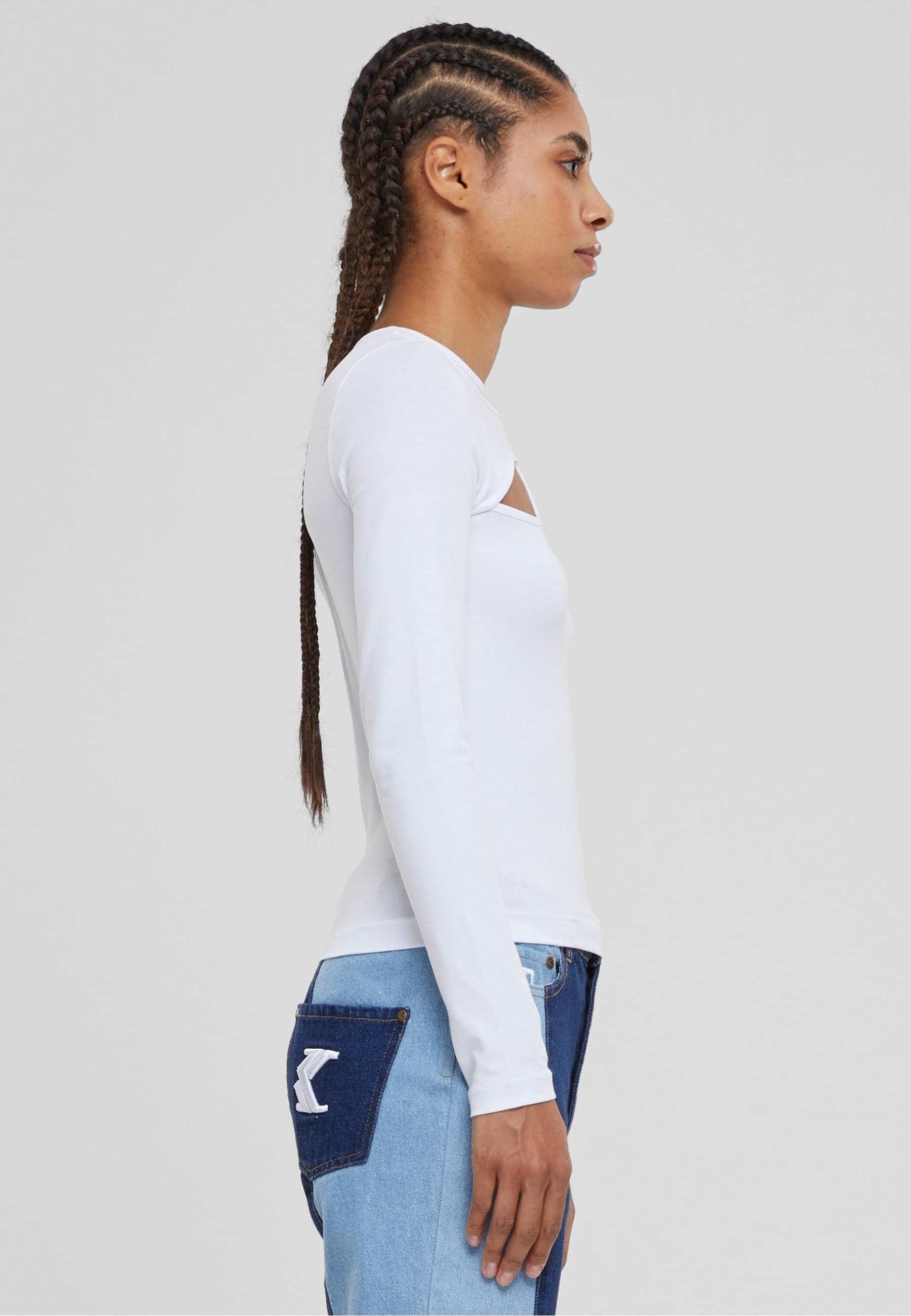 Karl Kani Longsleeve »Karl Kani Damen KW223-011-1 KK Signature Cut Out Tight LS«, (1 tlg.)