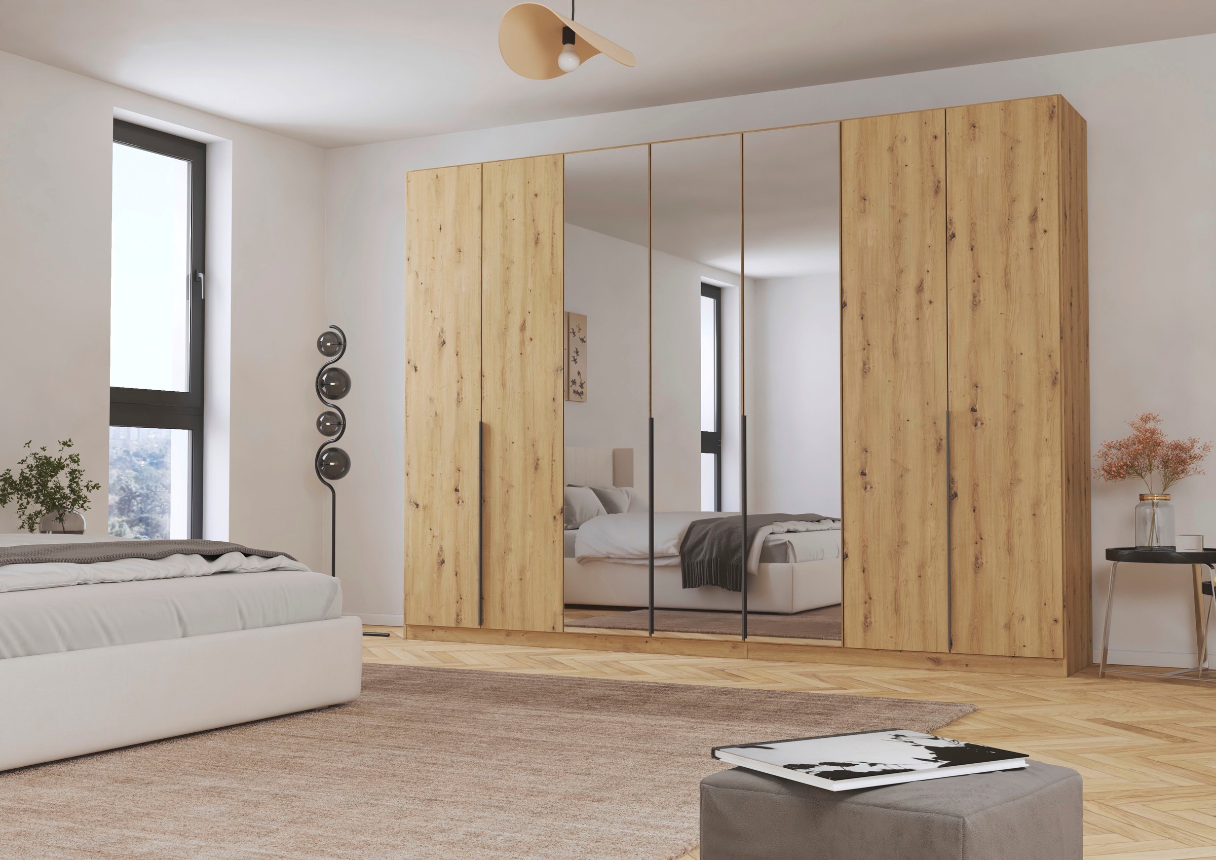 OTTO home Drehtürenschrank "Kleiderschrank Schrank Garderobe AGORDO mit Dek günstig online kaufen