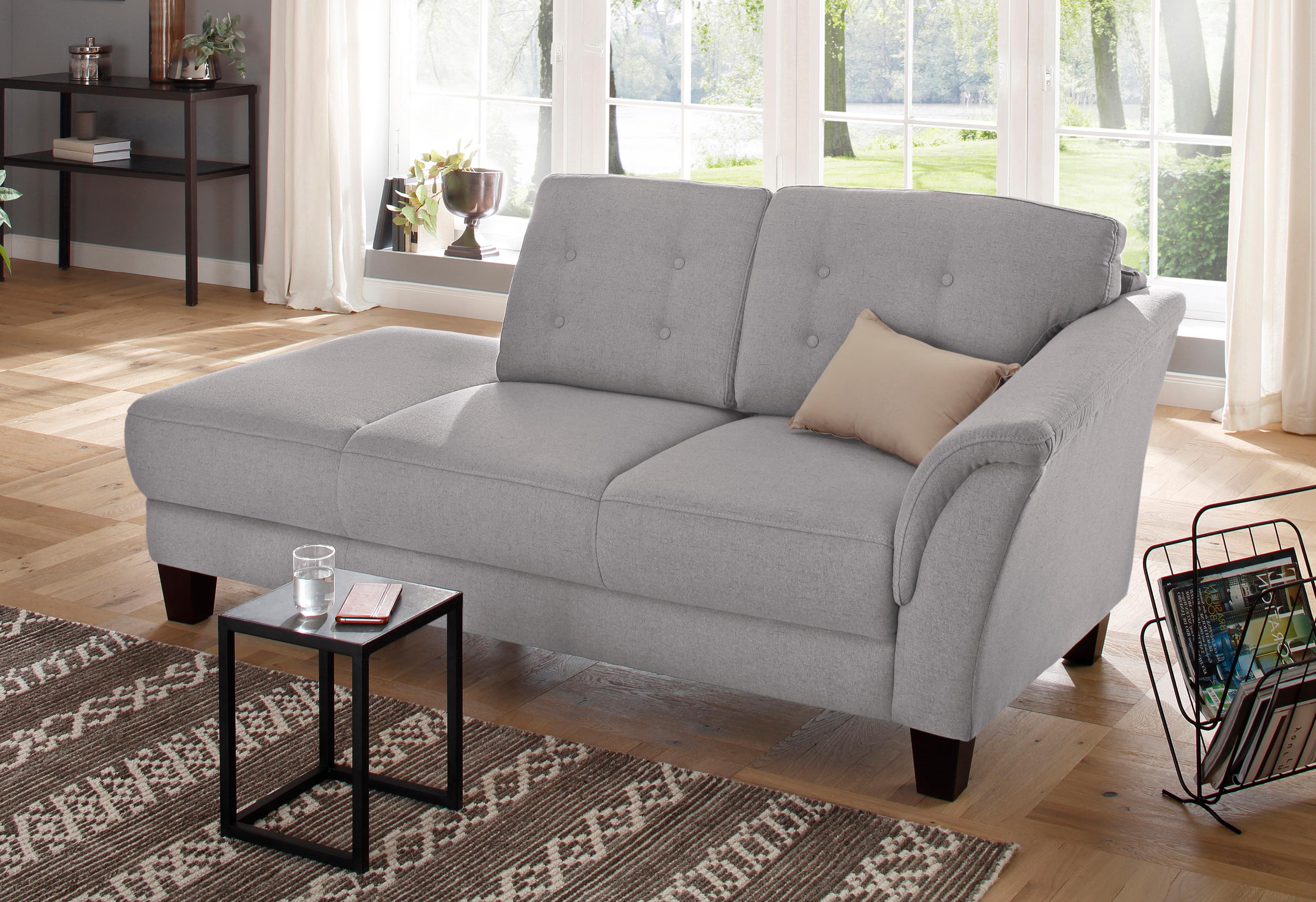 OTTO home Recamiere "Trondheim" freistehend, mit Federkern, Knopfheftung im Rücken, Füße Buche