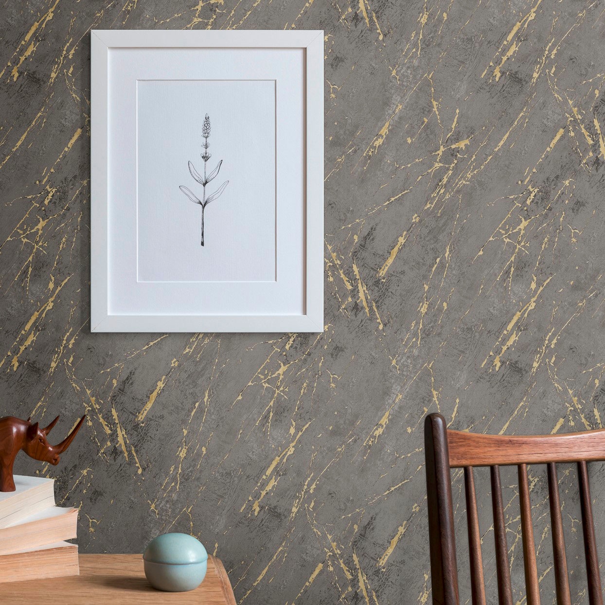 A.S. Création Vliestapete »THE BOS Marmor Marmortapete« gemustert | matt | neutral strukturiert Steinoptik Tapeten Wohnzimmer Schlafzimmer Küche modern Design Design