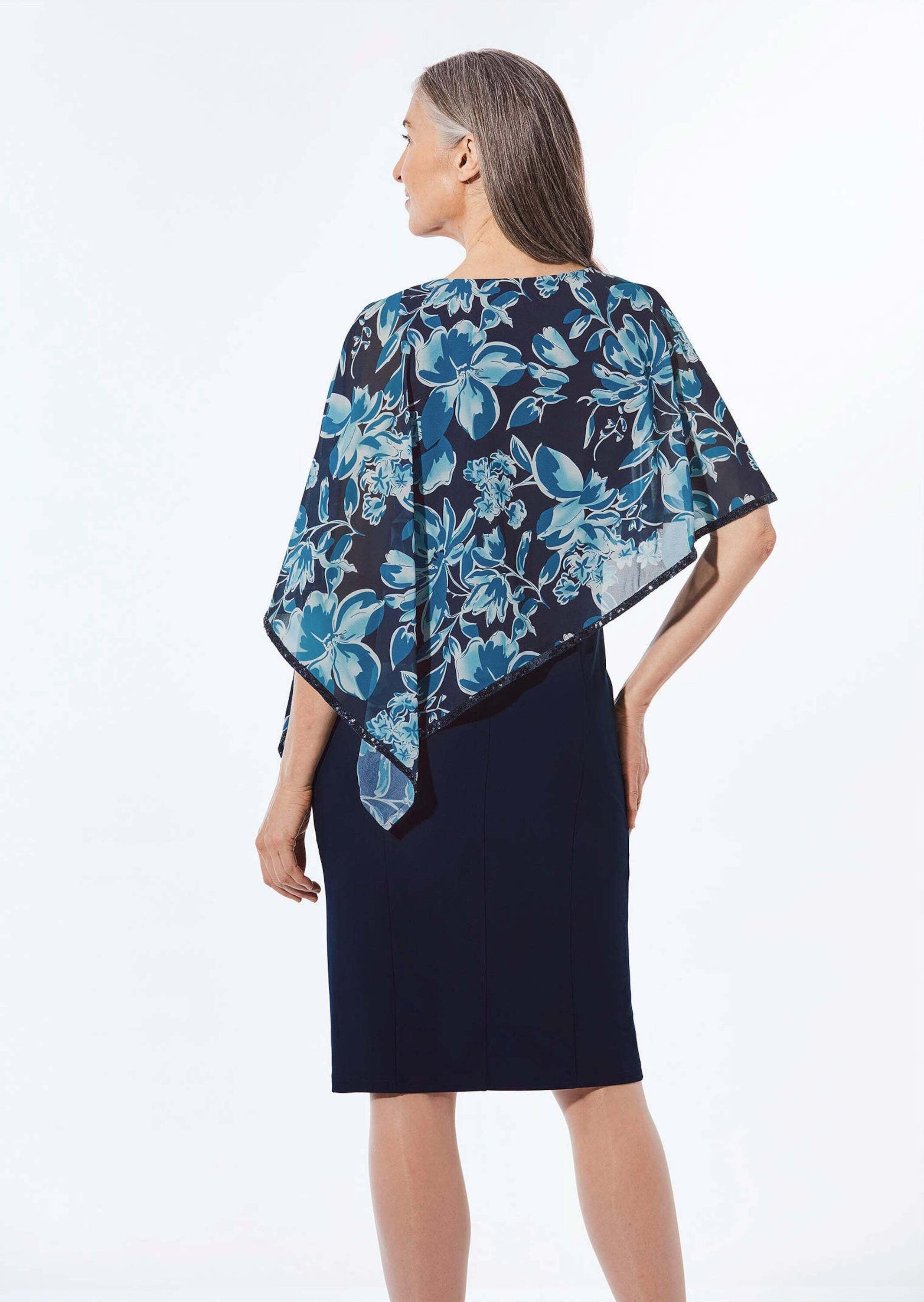 GOLDNER Etuikleid »Kleid Festliches Kleid mit feinem Chiffonüberwurf«