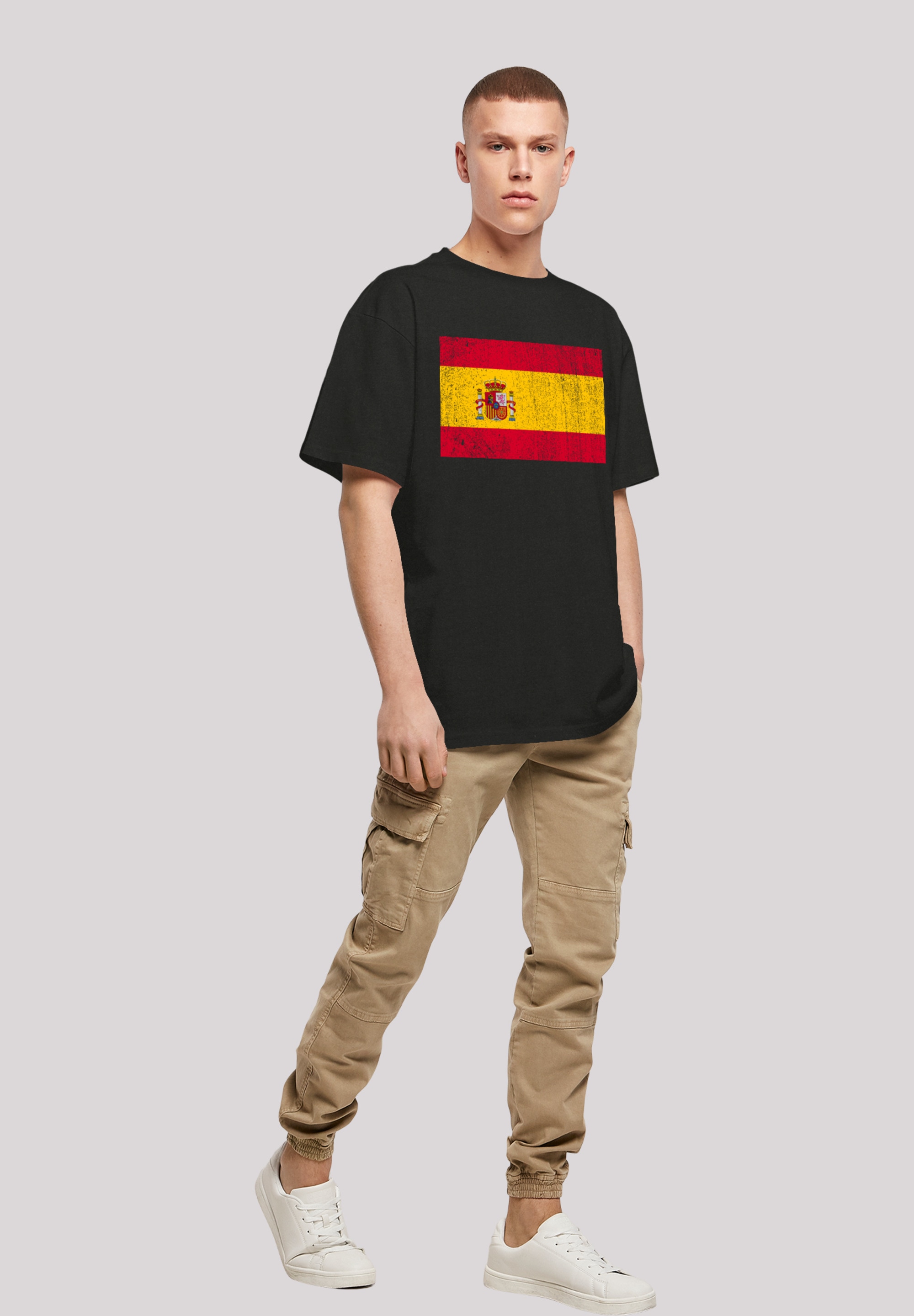 F4NT4STIC | Spanien Flagge BAUR Print Black Friday distressed«, T-Shirt »Spain
