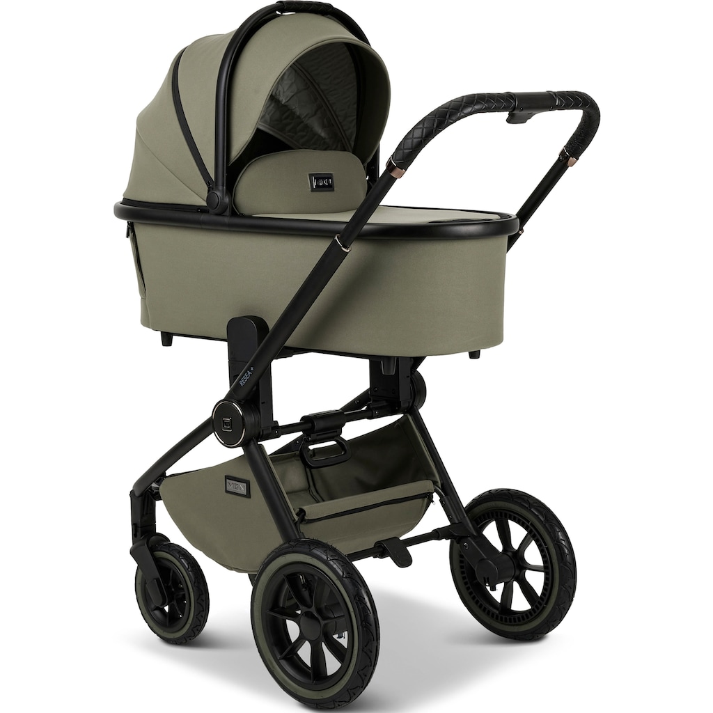 Moon Kombi-Kinderwagen »Resea+, moss green/black melange«