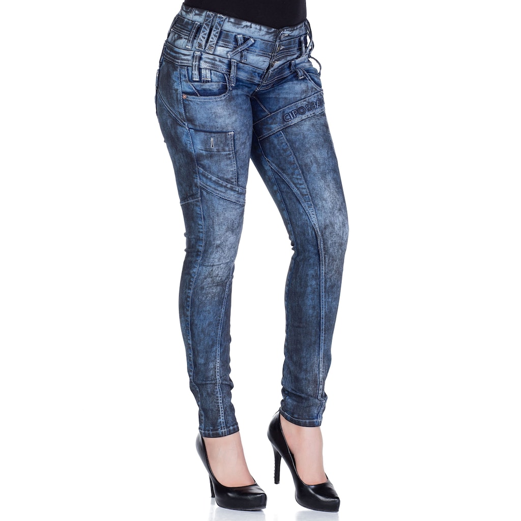 Cipo & Baxx Slim-fit-Jeans, mit Dreifachbund