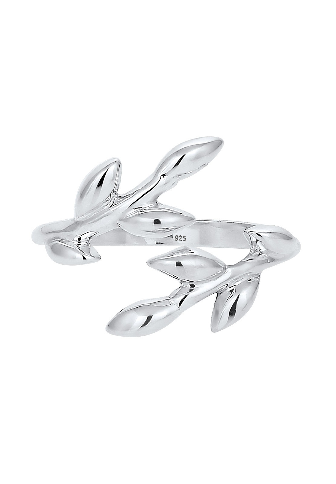 Elli Fingerring »Olivenzweig Blatt 925 Sterling Silber verstellbar«