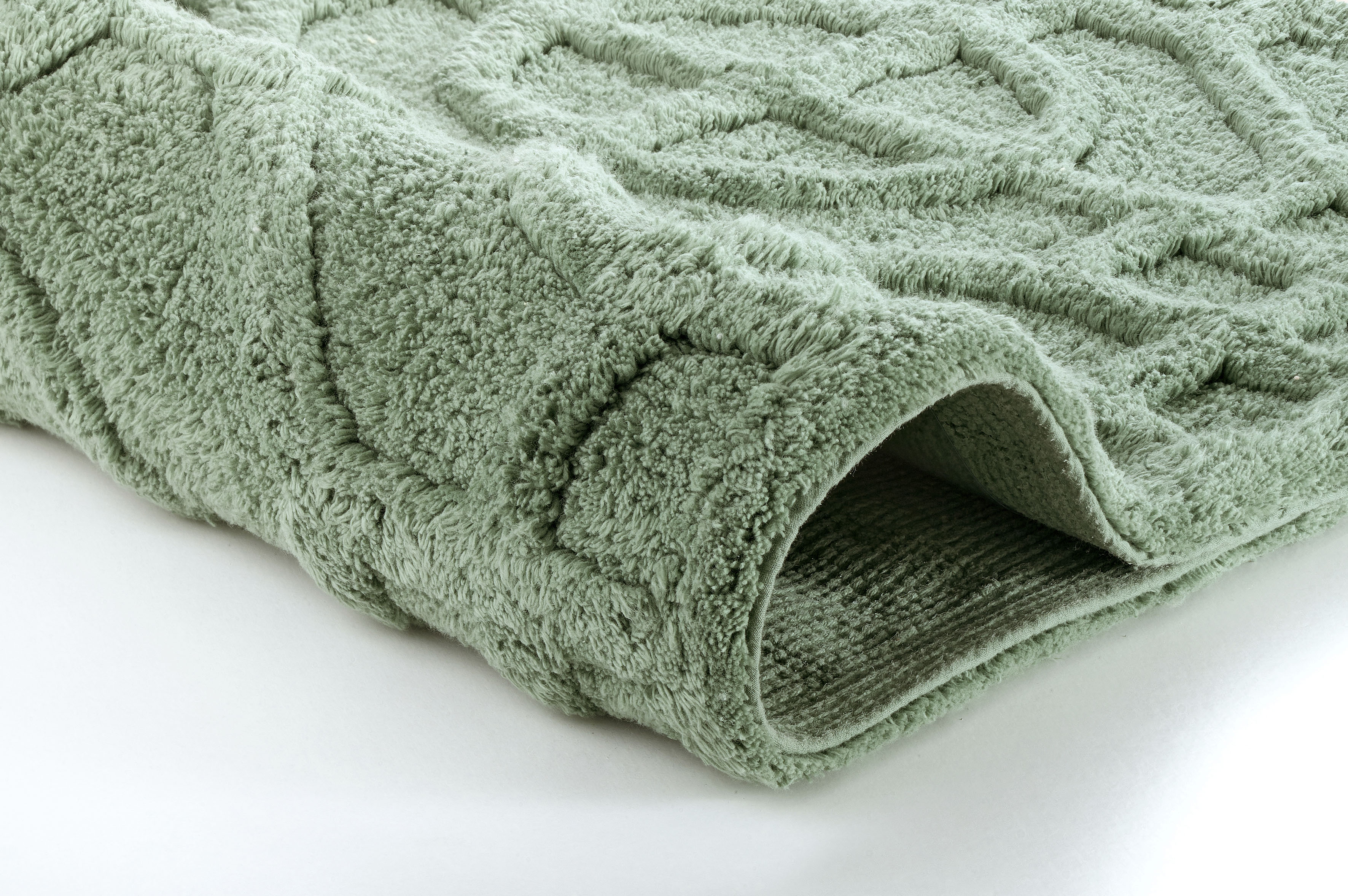 Thumbnail - Kleine Wolke Badematte "Mosaic" Höhe 14 mm rutschhemmend beschichtet fußbodenheizungsgeeignet Badteppich, Uni Farben, Ho...