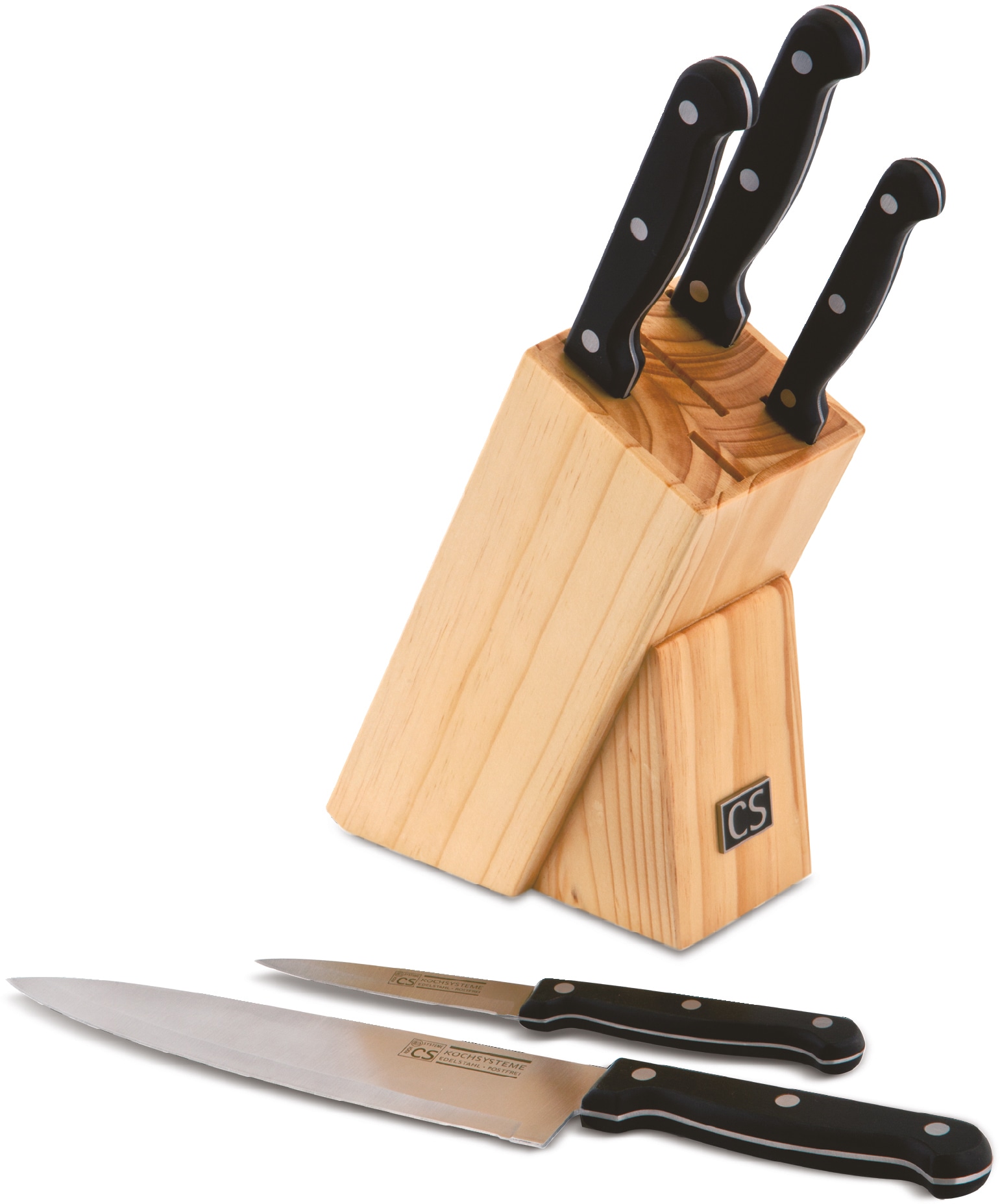 Messerblock "Star", schwarz, CARL SCHMIDT SOHN, Messerblöcke, Holz/Edelstahl/Kunststoff