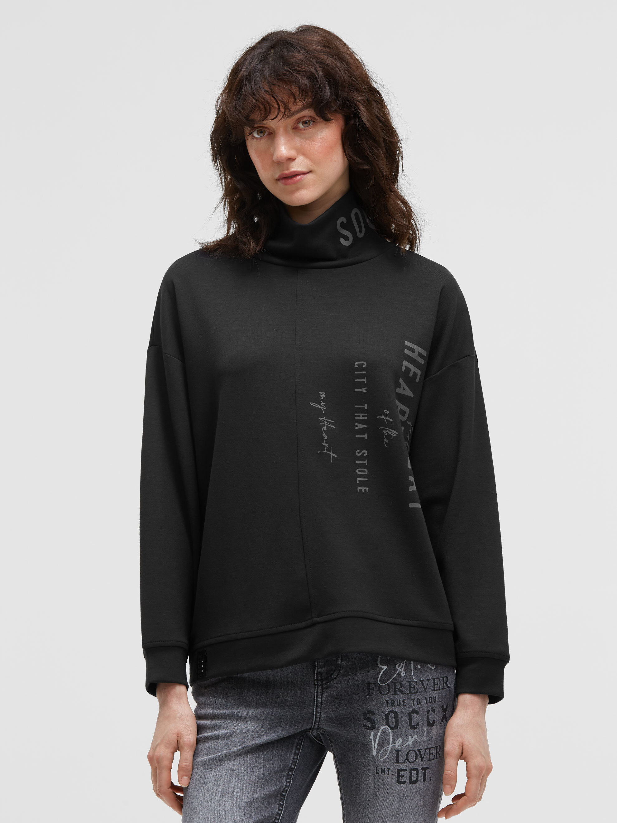 SOCCX Sweater, mit Stehkragen