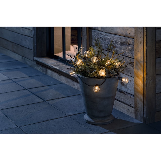 KONSTSMIDE LED-Lichterkette »Weihnachtsdeko aussen«, 20 St.-flammig, LED  Biergartenkette, 20 klare Birnen / 40 bernsteinfarbene Dioden bestellen |  BAUR