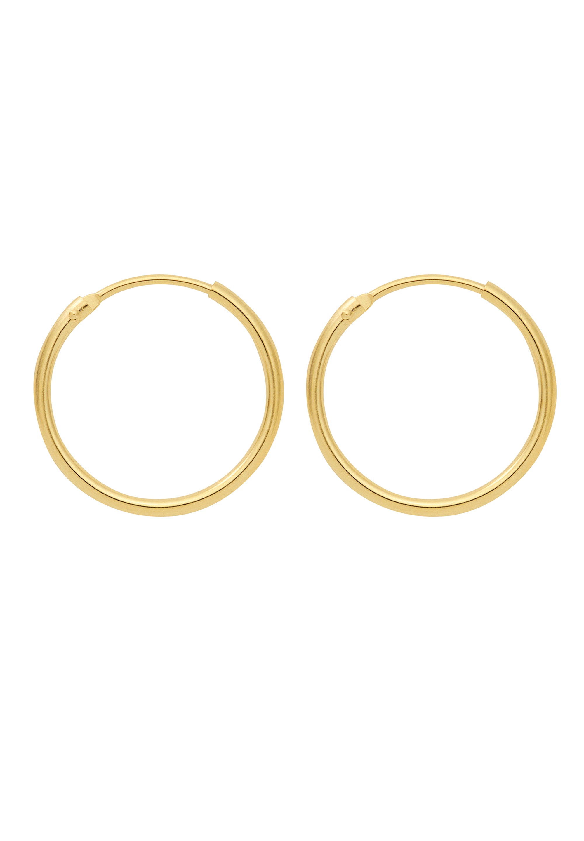 Adelia´s Paar Ohrhänger »585 Gold Ohrringe Creolen Ø 13 mm«, Goldschmuck für Damen