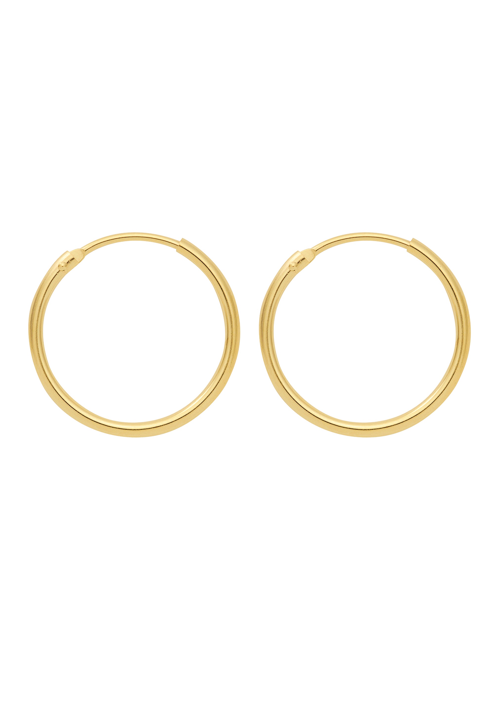 Paar (2Stück) Creolen 333 Gold Ohrringe Herren Männer Damen 15mm OK10