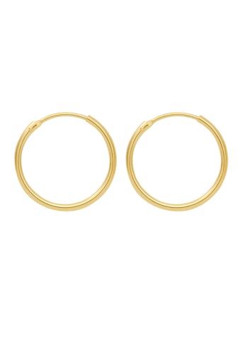 Paar Ohrhänger »585 Gold Ohrringe Creolen Ø 15 mm«
