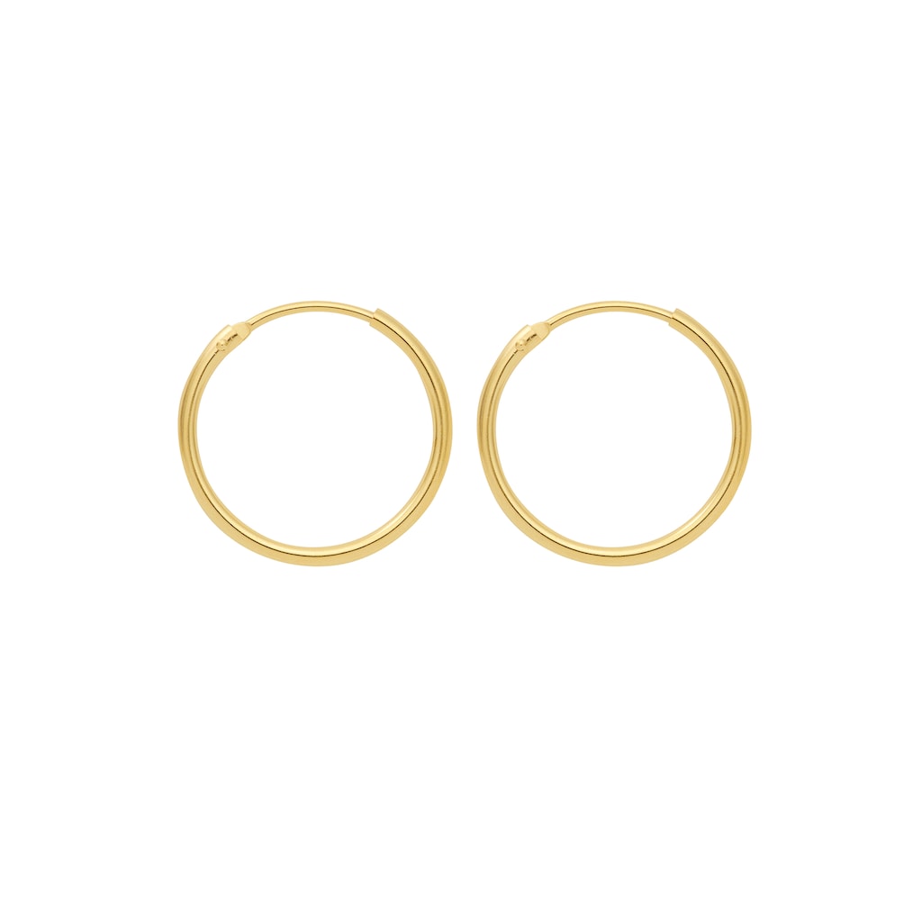 Adelia´s Paar Ohrhänger »585 Gold Ohrringe Creolen Ø 9 mm«, Goldschmuck für Damen
