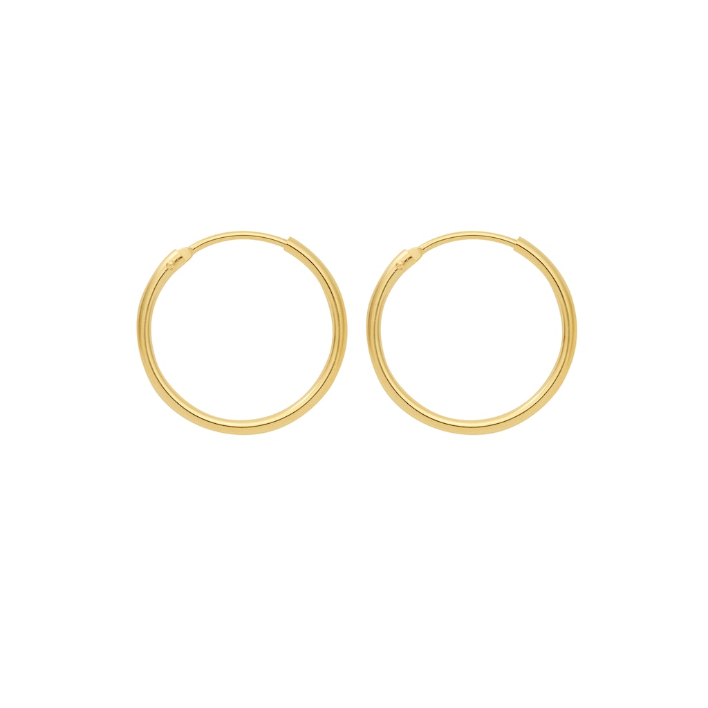 Adelia´s Paar Ohrhänger »585 Gold Ohrringe Creolen Ø 20 mm«, Goldschmuck für Damen