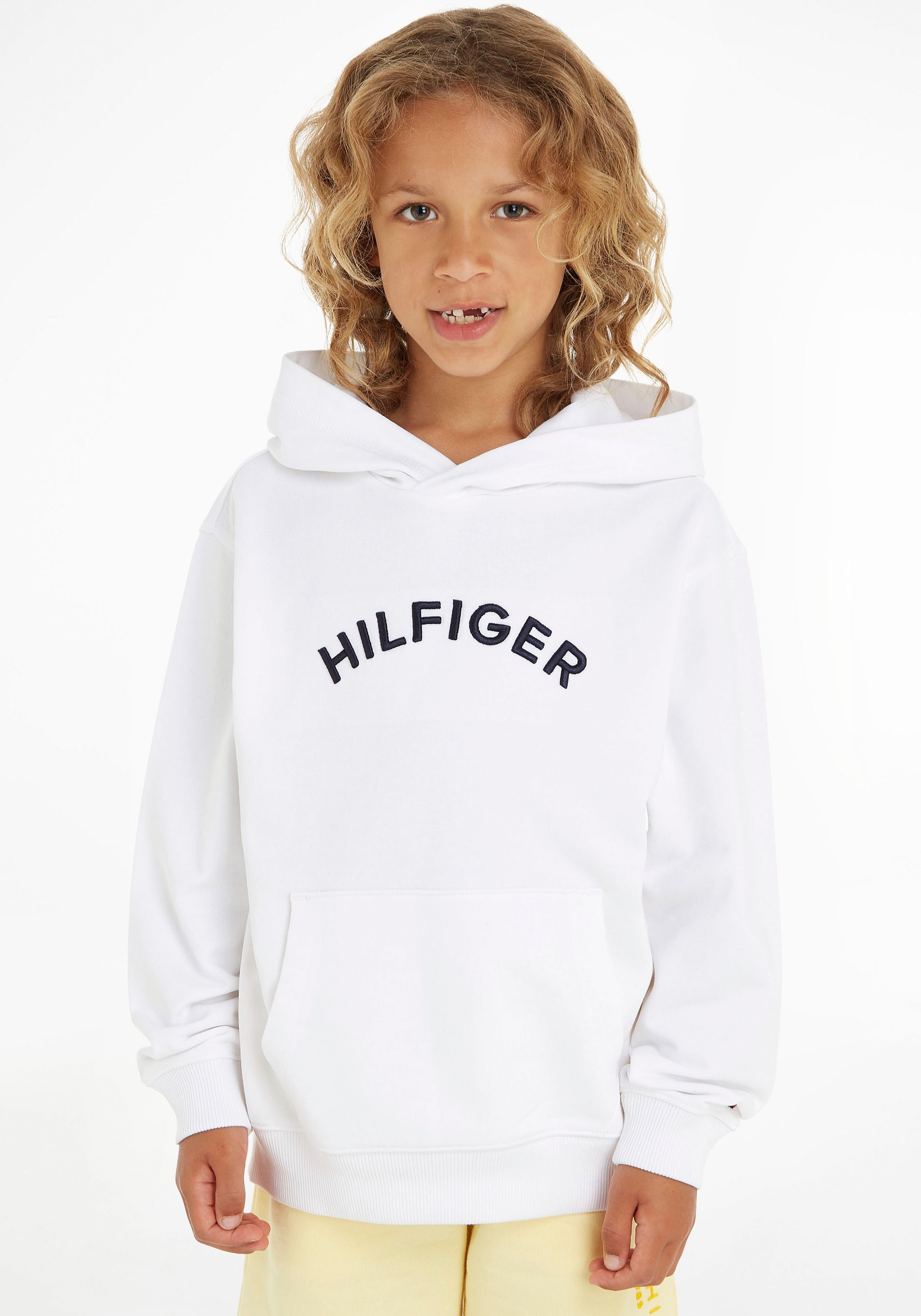 Tommy Hilfiger Kapuzensweatshirt »U HILFIGER ARCHED HOODY«, mit Markenlabel  kaufen | BAUR