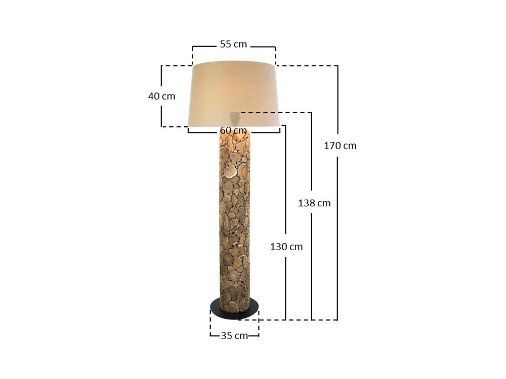 SalesFever Stehlampe »Treibholz«, 1 flammig, Leuchtmittel E27 | ohne Leuchtmittel, handgefertigt
