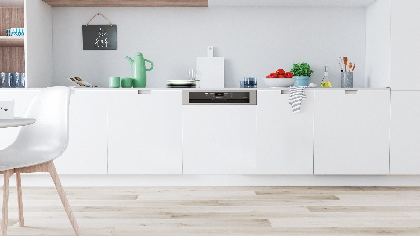 Privileg teilintegrierbarer Geschirrspüler »RBO 2T131 A F S« 14 tlg. Maßgedecke Fast&Clean 28 Min. – das effektive Reinigungsprogramm unter 28 Minuten
