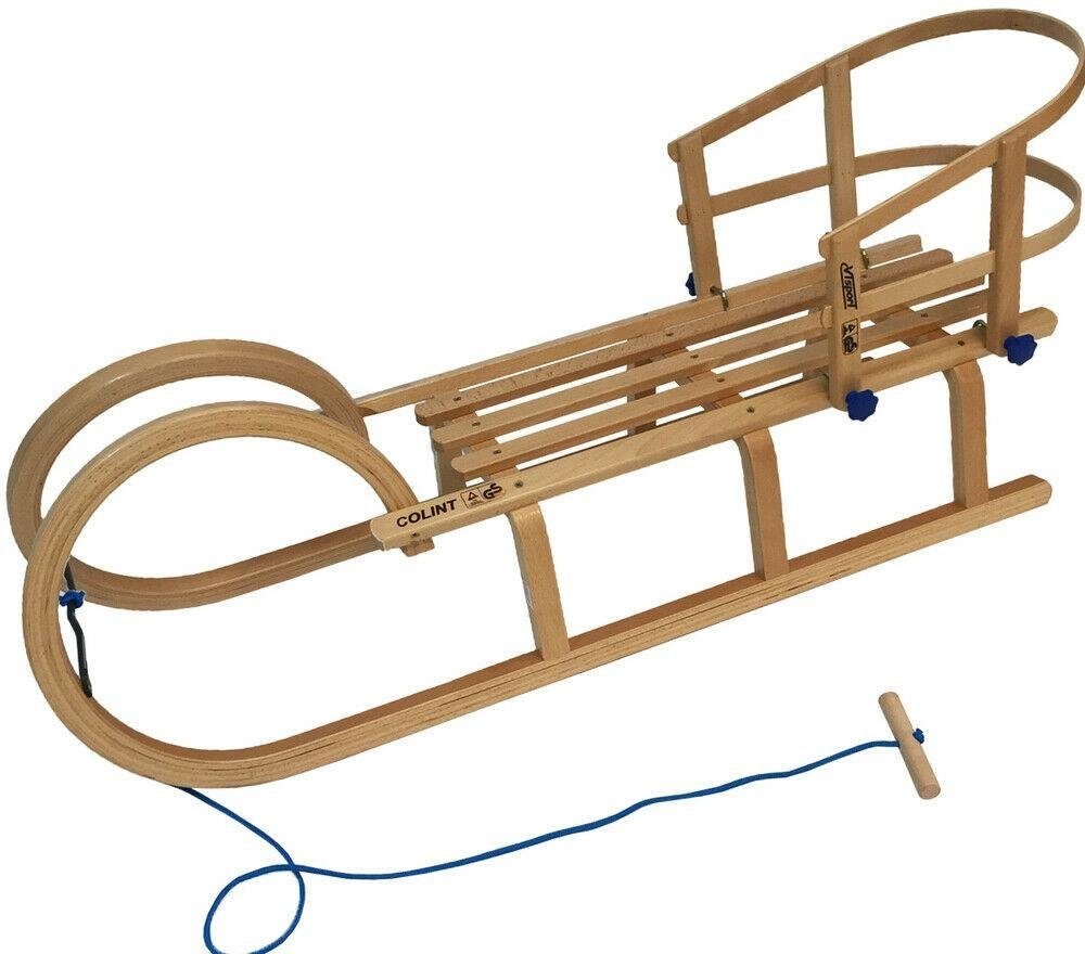 COLINT Hörnerrodel "Hörner 110 mit Holzlehne und Leine"