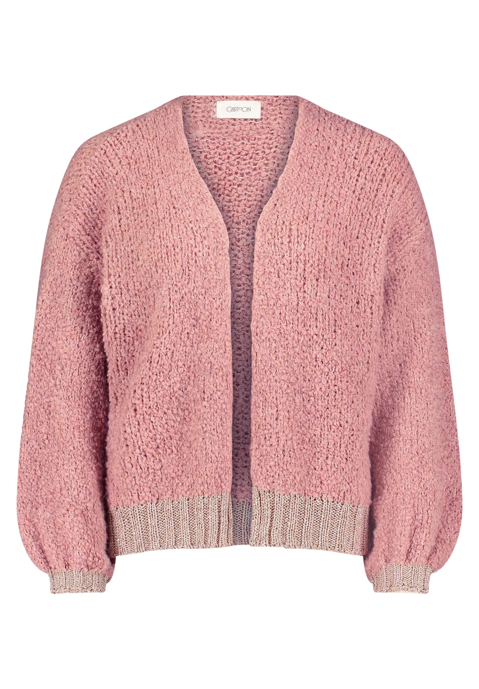 Cartoon Strickjacke »Cartoon Damen Strick-Cardigan mit V-Ausschnitt«, Rippbündchen
