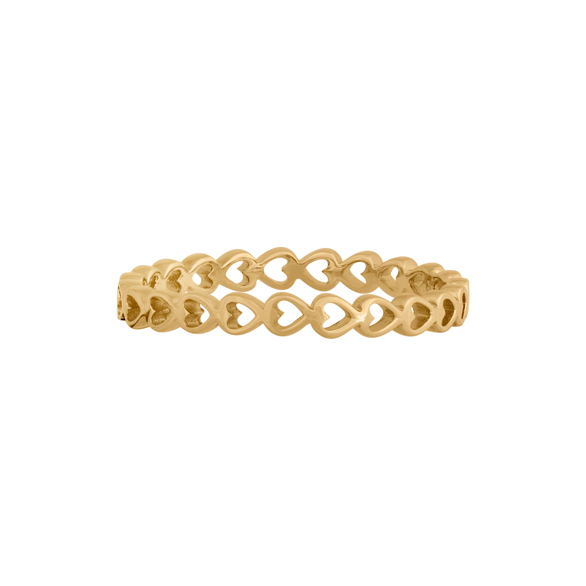 CAÏ Fingerring »925/- Sterling Silber vergoldet Herz Stacking«