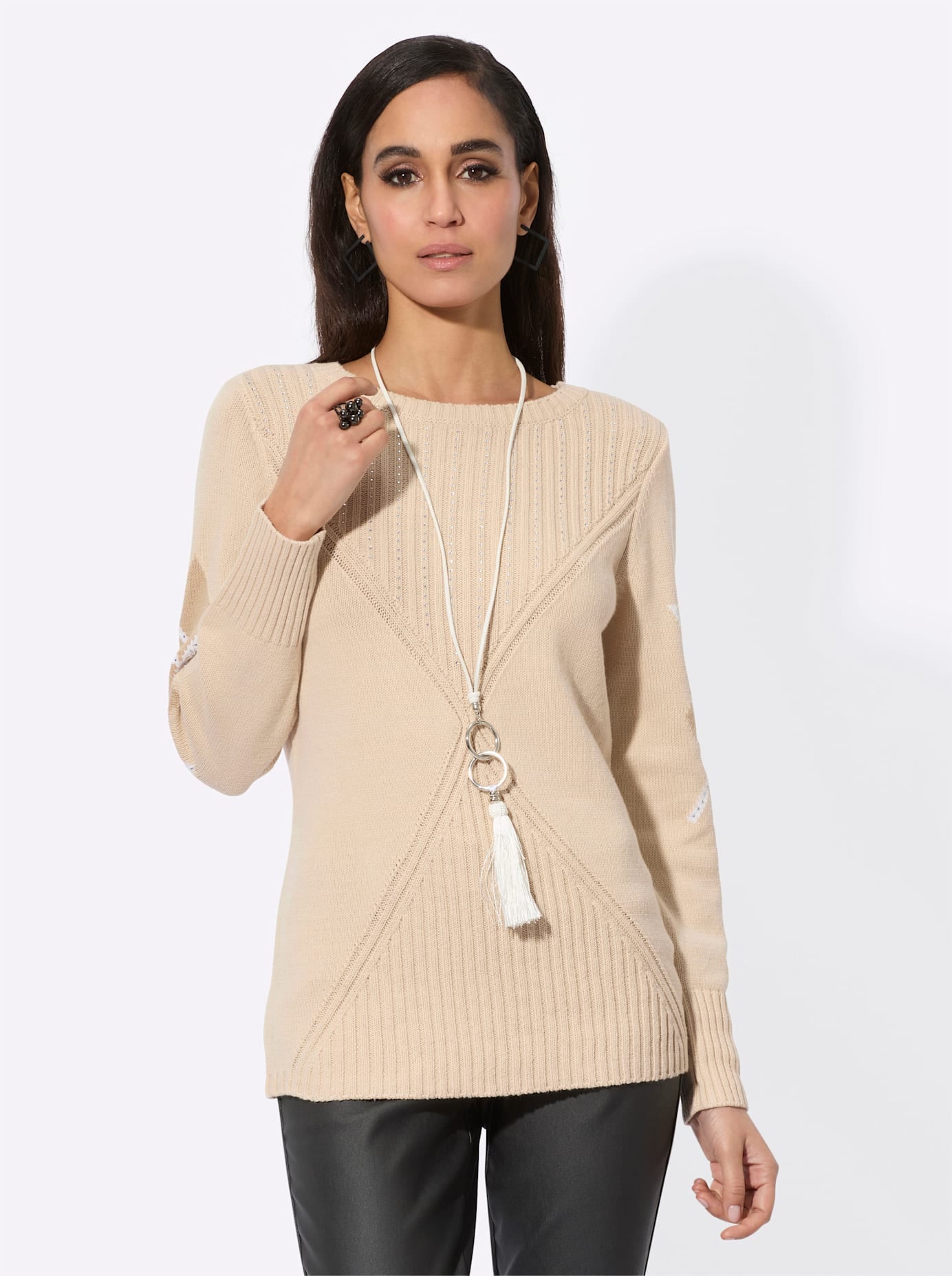 creation L Rundhalspullover »Lyocell-Viskose-Pullover«