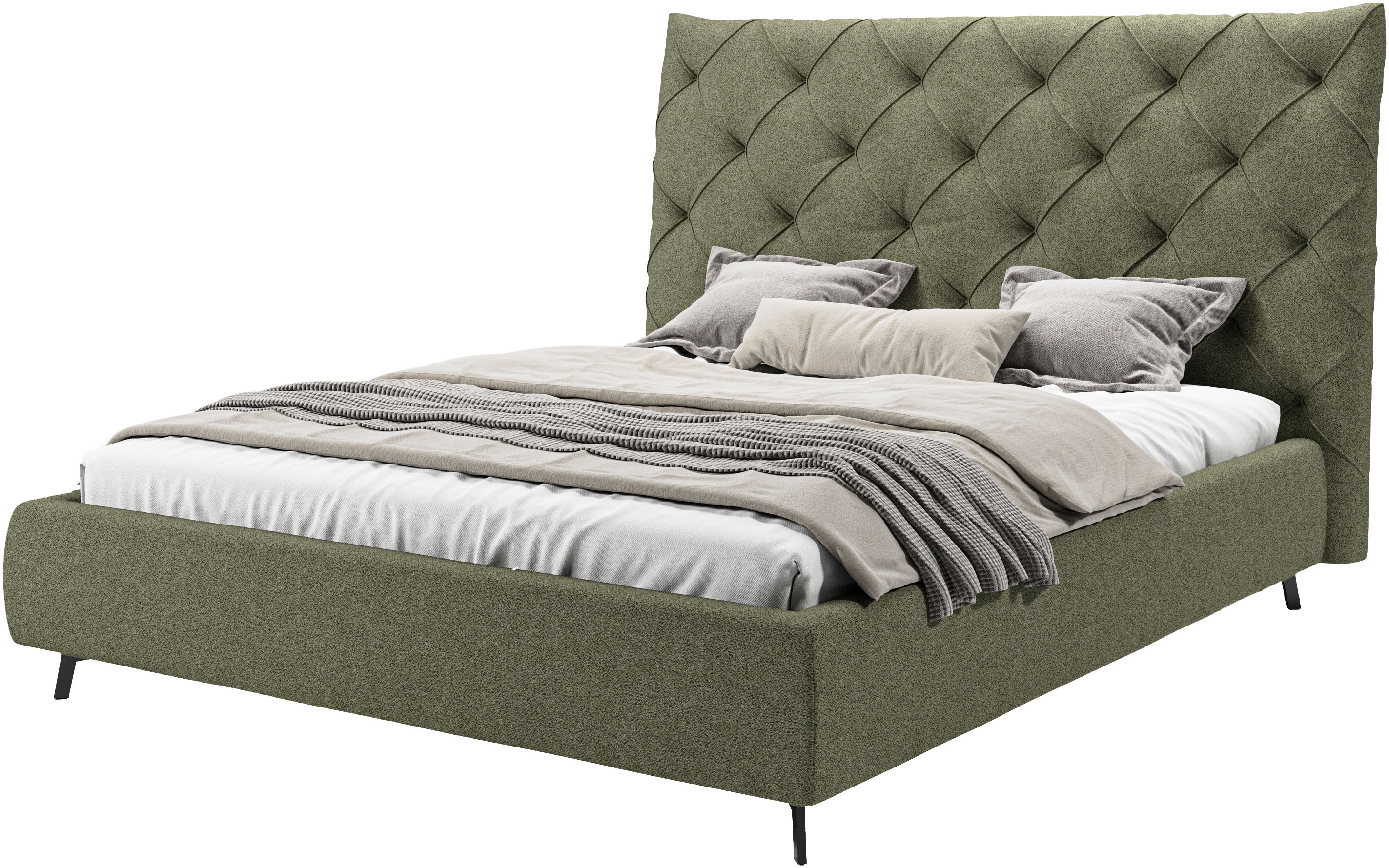 Home affaire Polsterbett "Maxime, in 4 Breiten bis 200cm, auch in Leder" Kopfteilhöhe 143 cm, belastbar bis 280 kg, auch in Überlänge 220cm