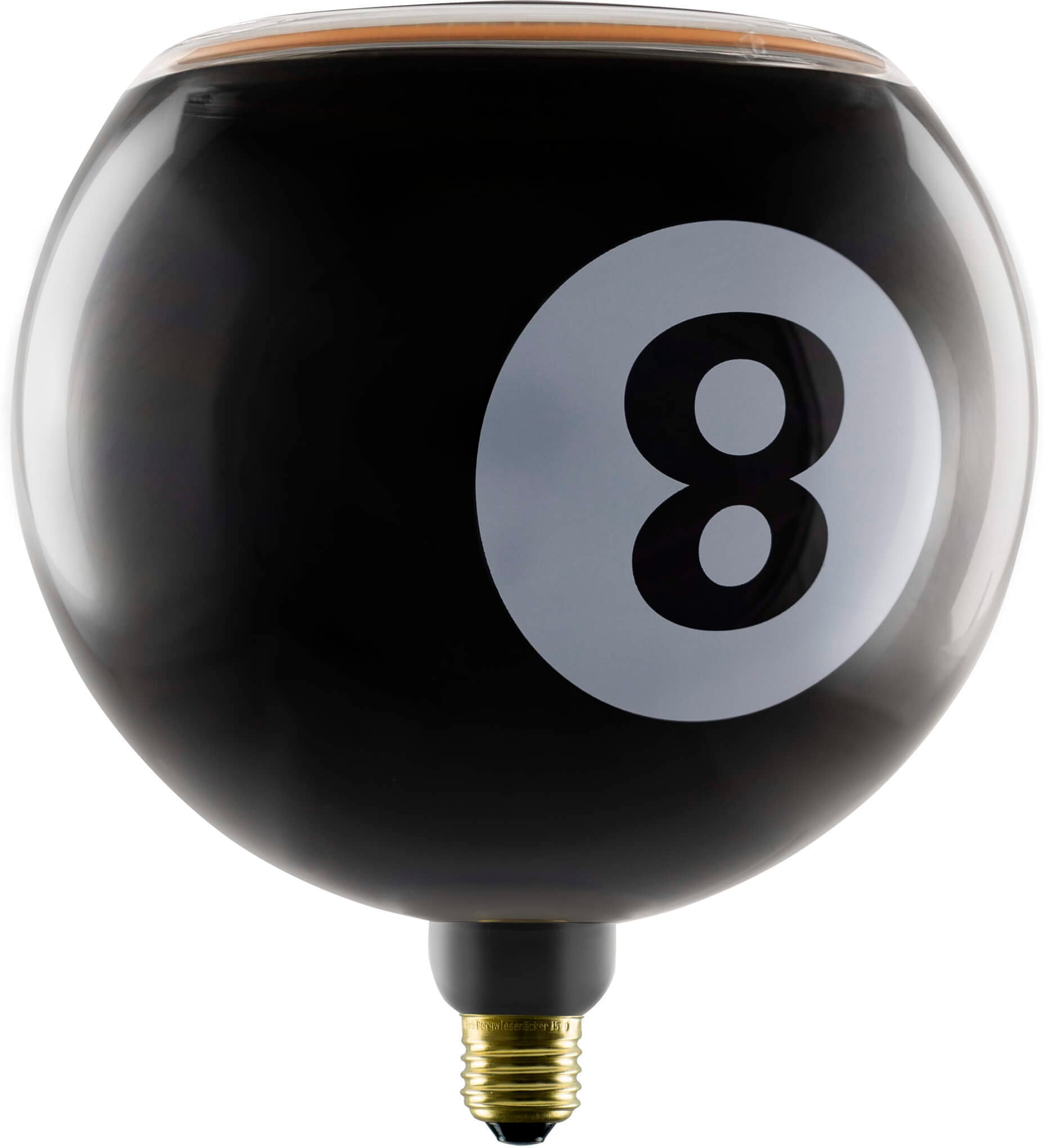 SEGULA LED-Leuchtmittel »LED Floating Billard 200 black 8«, E27, 1 St., Extra-Warmweiß, handmade
