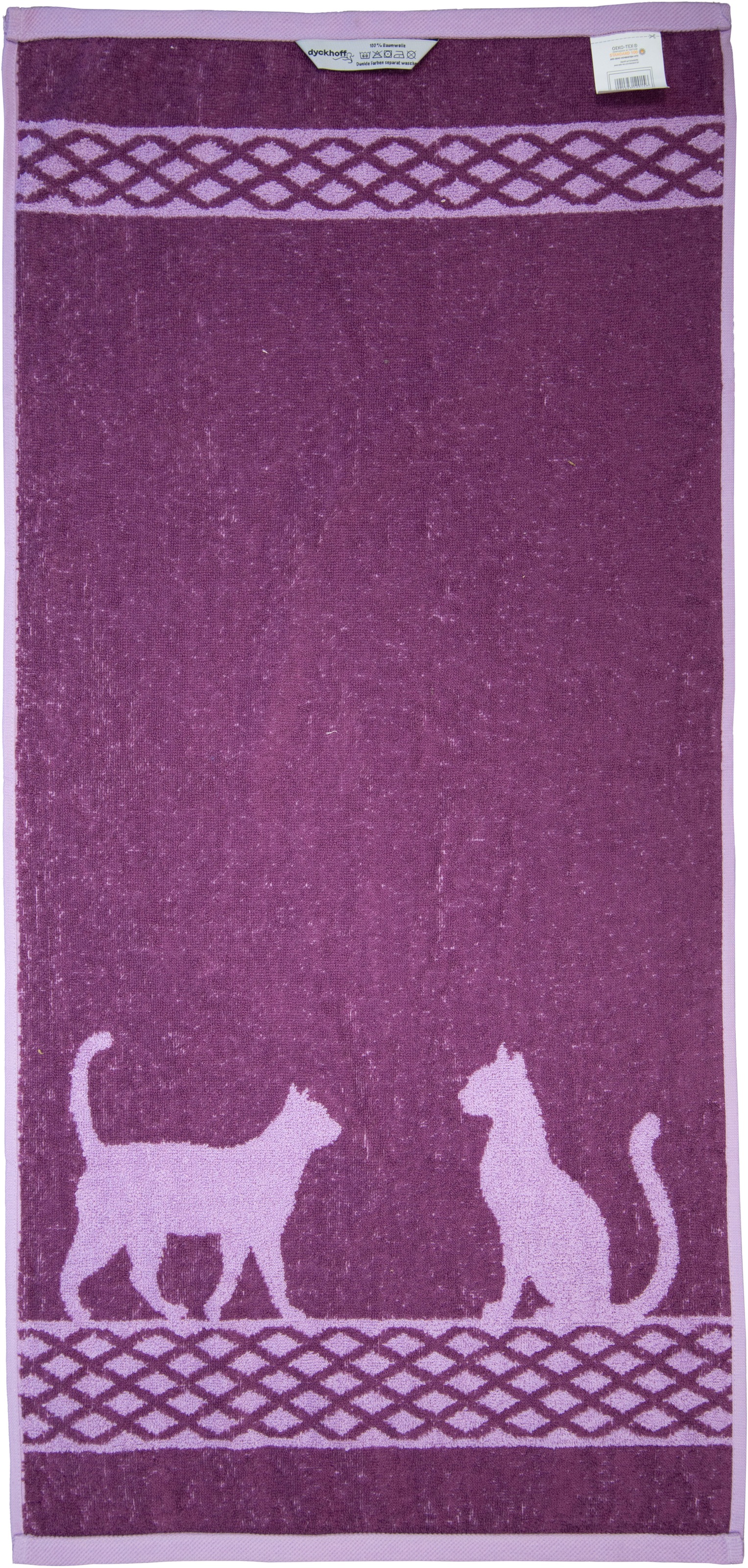 Dyckhoff Handtuch Set "Katze" Set 4 Stk. Frottier Set: 2 Handtücher und 2 W günstig online kaufen