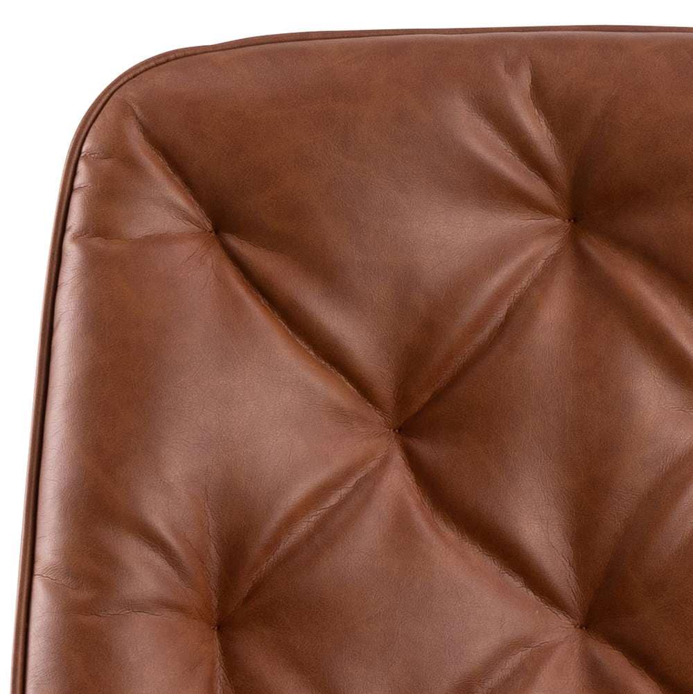 ACTONA GROUP Schreibtischstuhl »Erik«, Schreibtischstuhl, PU retro Cognac, 5 Stern Gestell matt schwarz