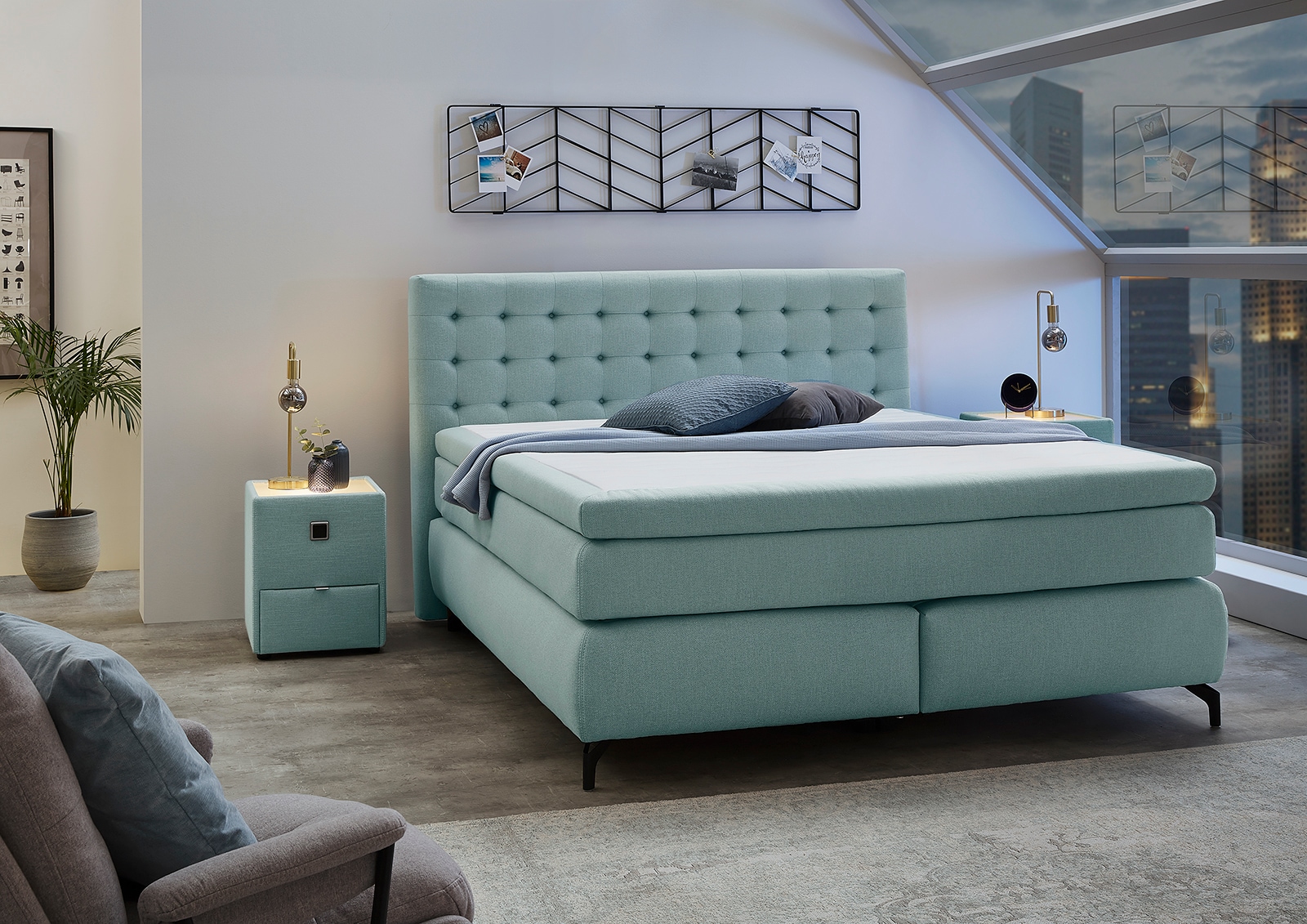 Jockenhöfer Gruppe Boxspringbett "Jessica", und 7-Zonen-TTFK-Matratze (H3,H günstig online kaufen