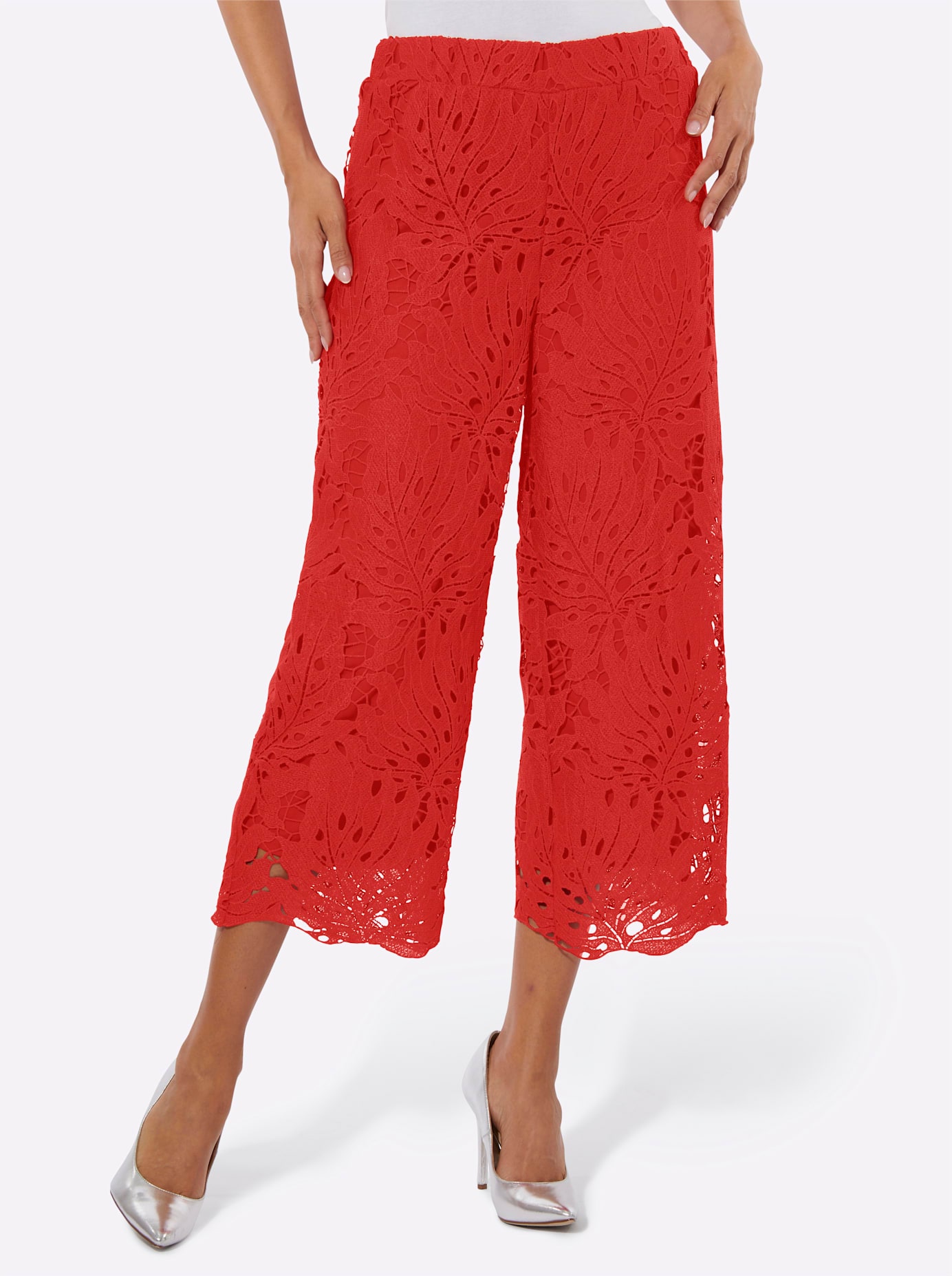 Creation L Women's Pull-On Trousers Red Size 40