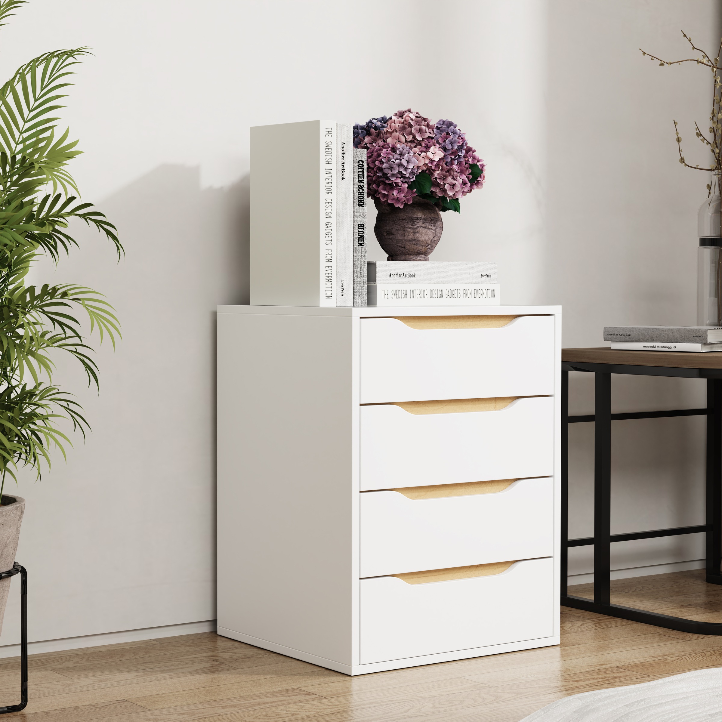 VCM Nachttisch »Holz Nachtschrank Nachttisch Schublade Malira L«