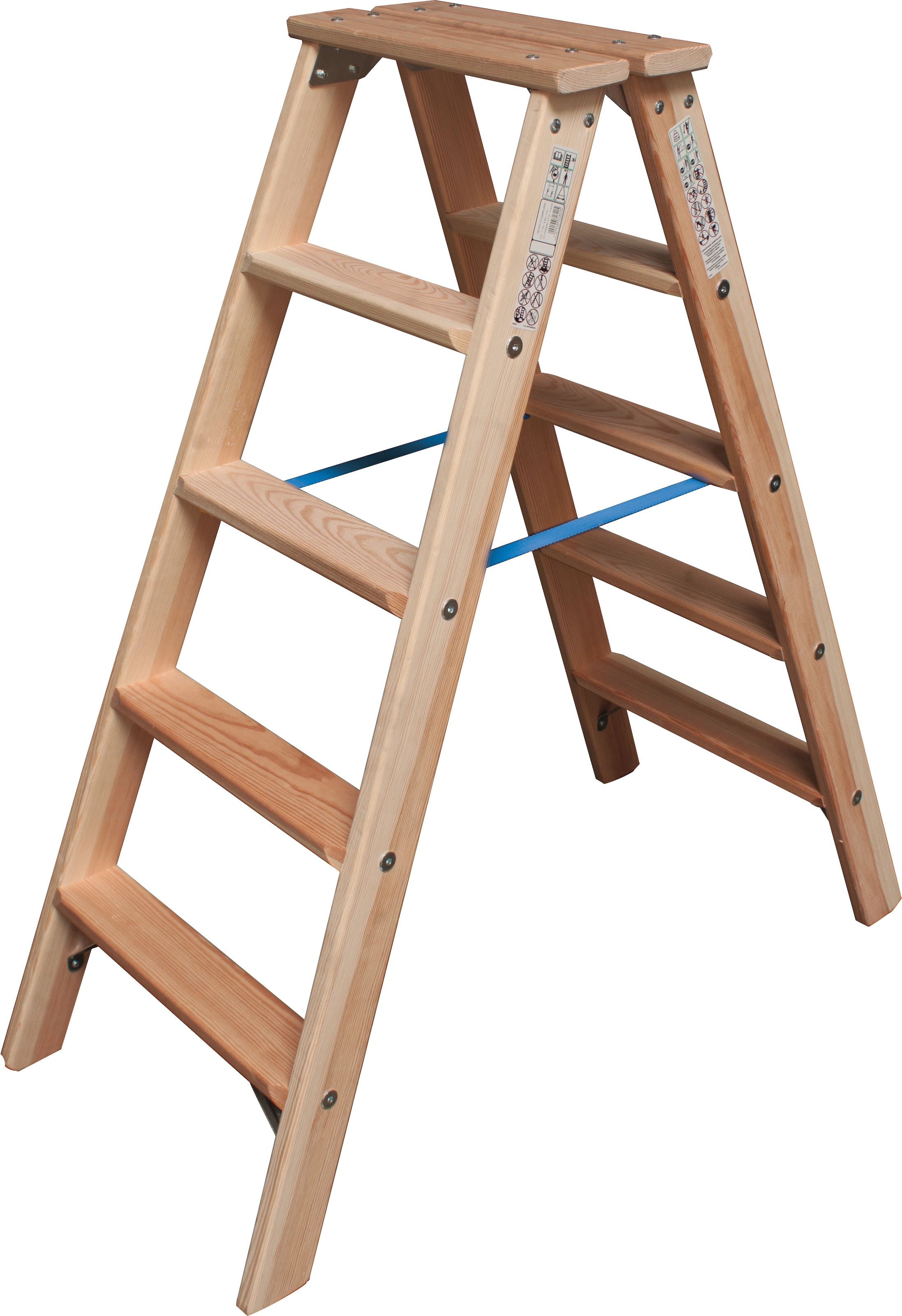 Doppelleiter »STABILO«, Holz, 2x5 Stufen, Arbeitshöhe ca. 245 cm