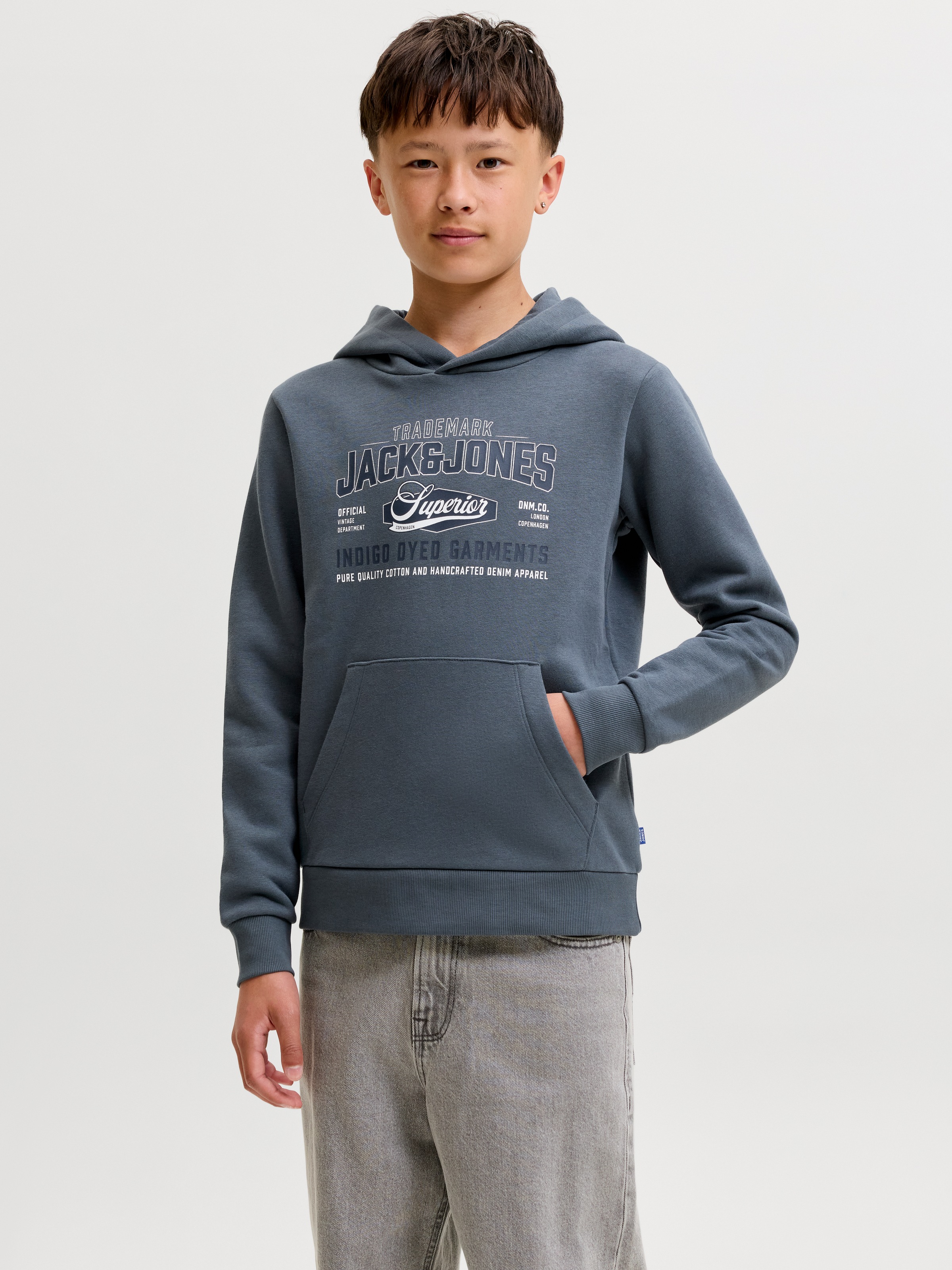Jack & Jones Junior Kapuzensweatshirt »JJELOGO SWEAT HOOD 2 COL AW26 SN JNR«, Baumwolle, regular fit
