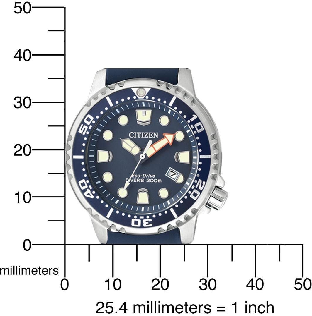 Citizen Taucheruhr »Promaster Marine Eco-Drive Diver 200m, EP6051-14L«, Armbanduhr, Damenuhr, Solar, bis 20 bar wassserdicht, Datum