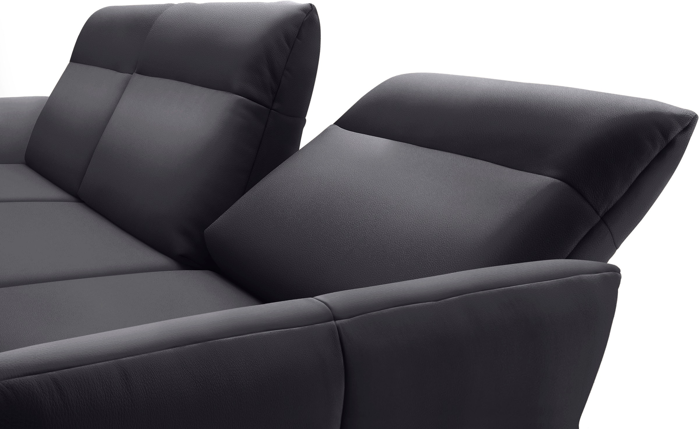 Creation BY ROLF BENZ Ecksofa »CR.460«, Sockel in Eiche, Alugussfüße in umbragrau, Breite 298 cm