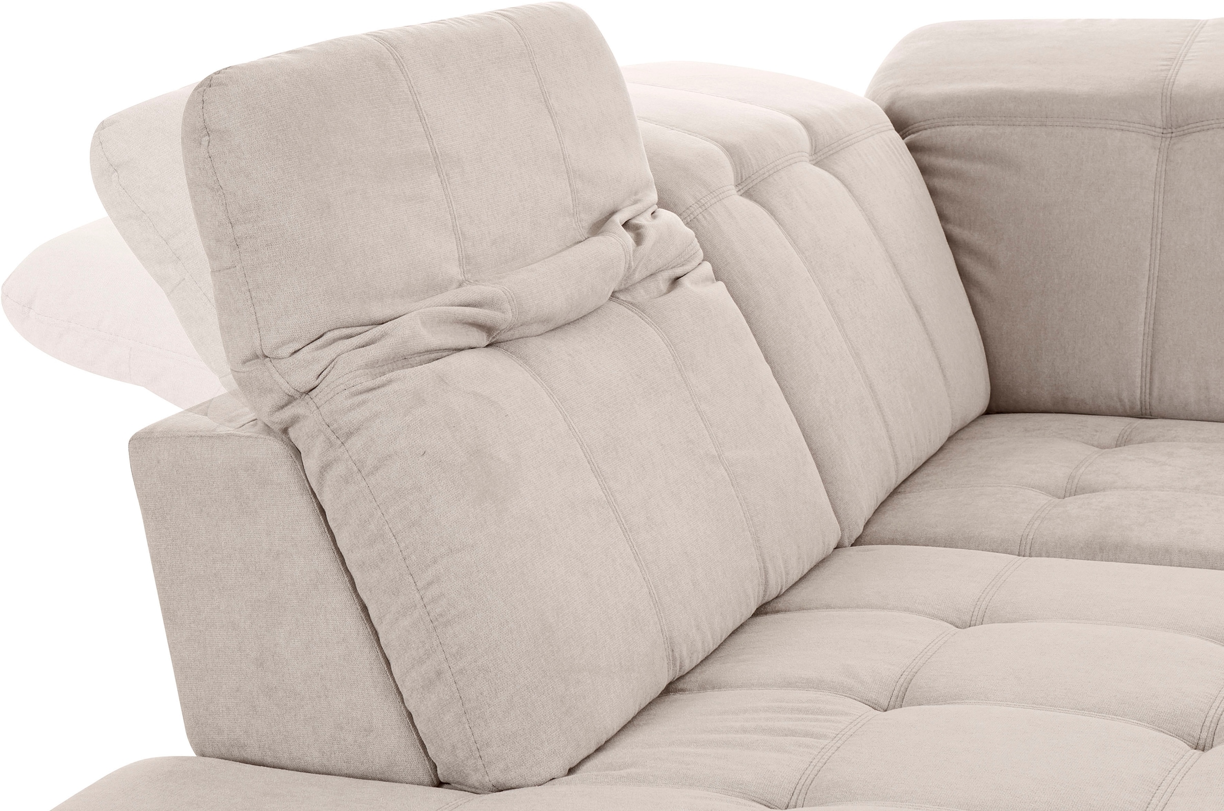 COTTA Wohnlandschaft »Holiday U-Form mit Sitztiefen-, Armteil- und Kopfteilverstellung« wahlweise mit Bettfunktion & Bettkasten