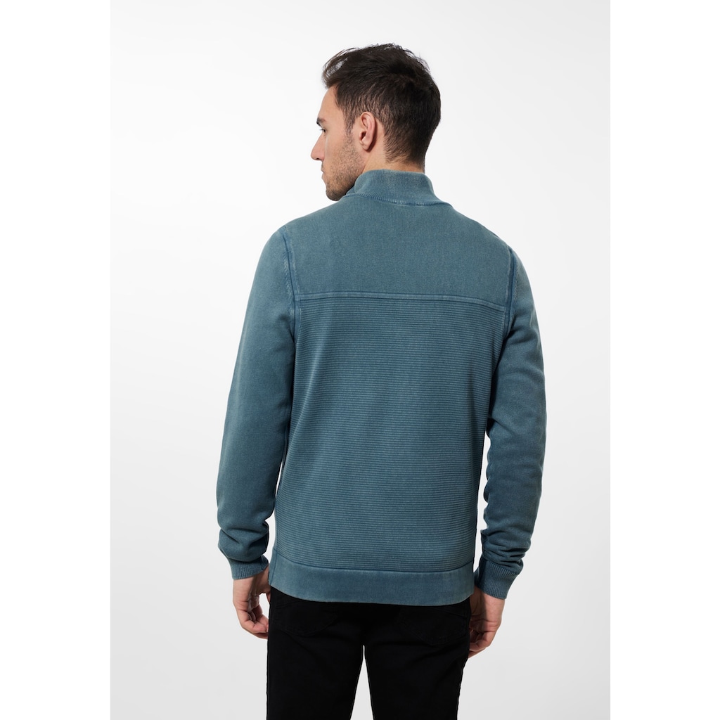 STREET ONE MEN Strickjacke, in gewaschener Optik