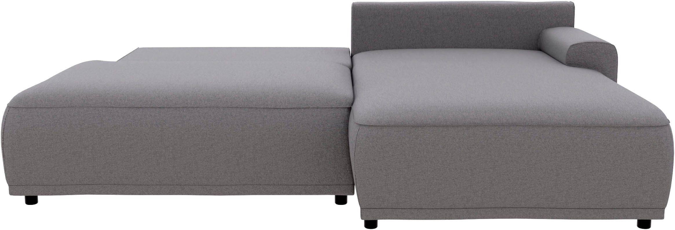 TRENDMANUFAKTUR Ecksofa »Fordon II, Schlafsofa mit Bettkasten, Couch in L-Form, Breite 250 cm«, in Struktur LUMOS, 3D-Effekt, anthrazit, Armlehne rechts