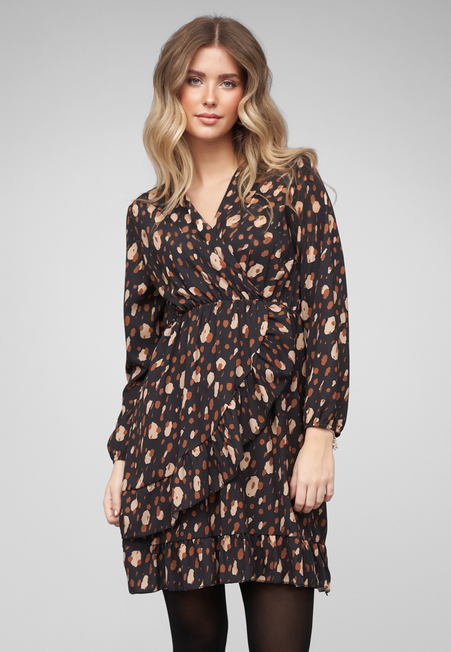 CLOUD 5IVE A-Linien-Kleid »CLOUD 5IVE Longsleeve Dress with flower print« 1 tlg.
