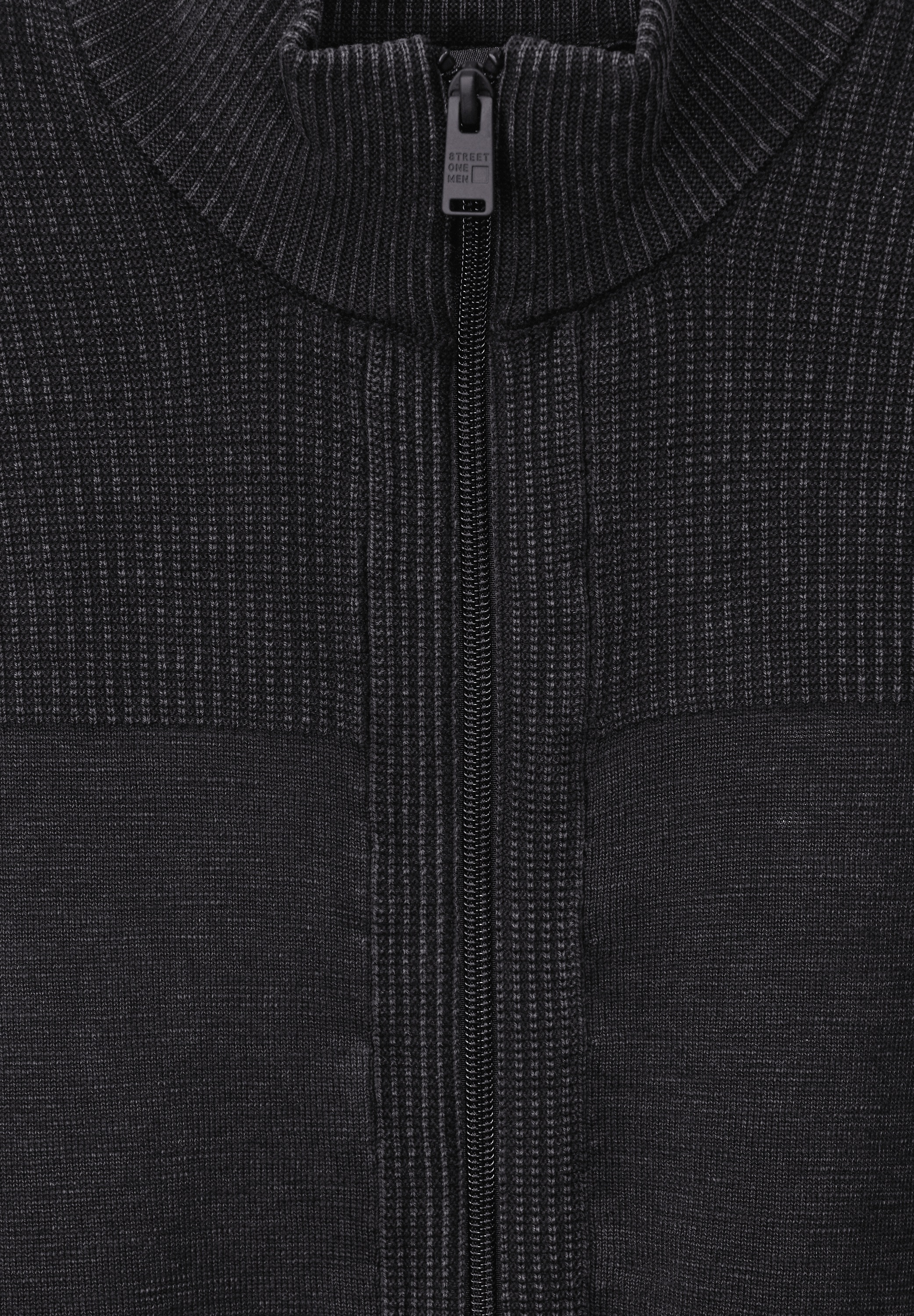 STREET ONE MEN Strickjacke, aus reiner Baumwolle